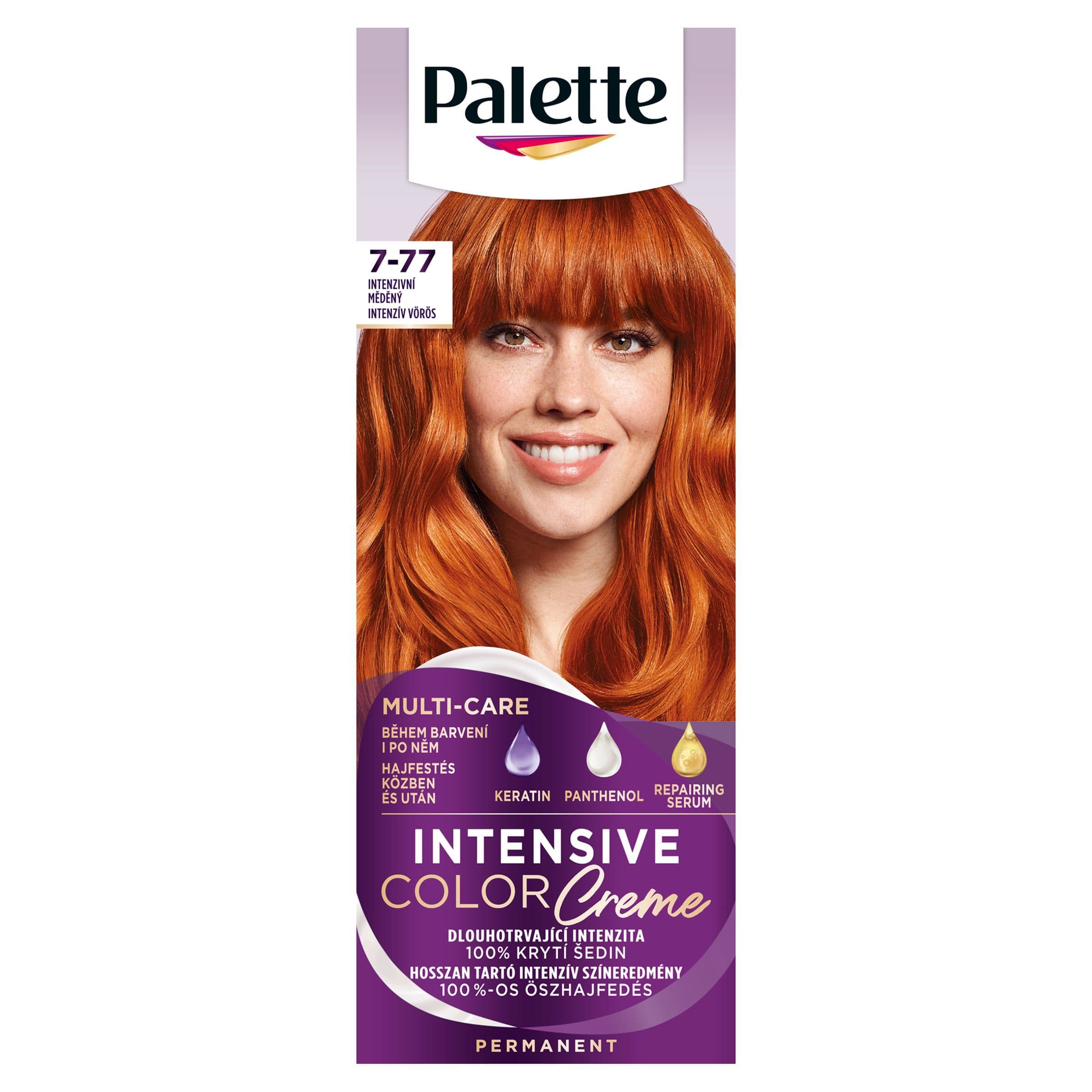 Palette Intensive Color Creme barva na vlasy intenzivní měděný 7-77 1 ks