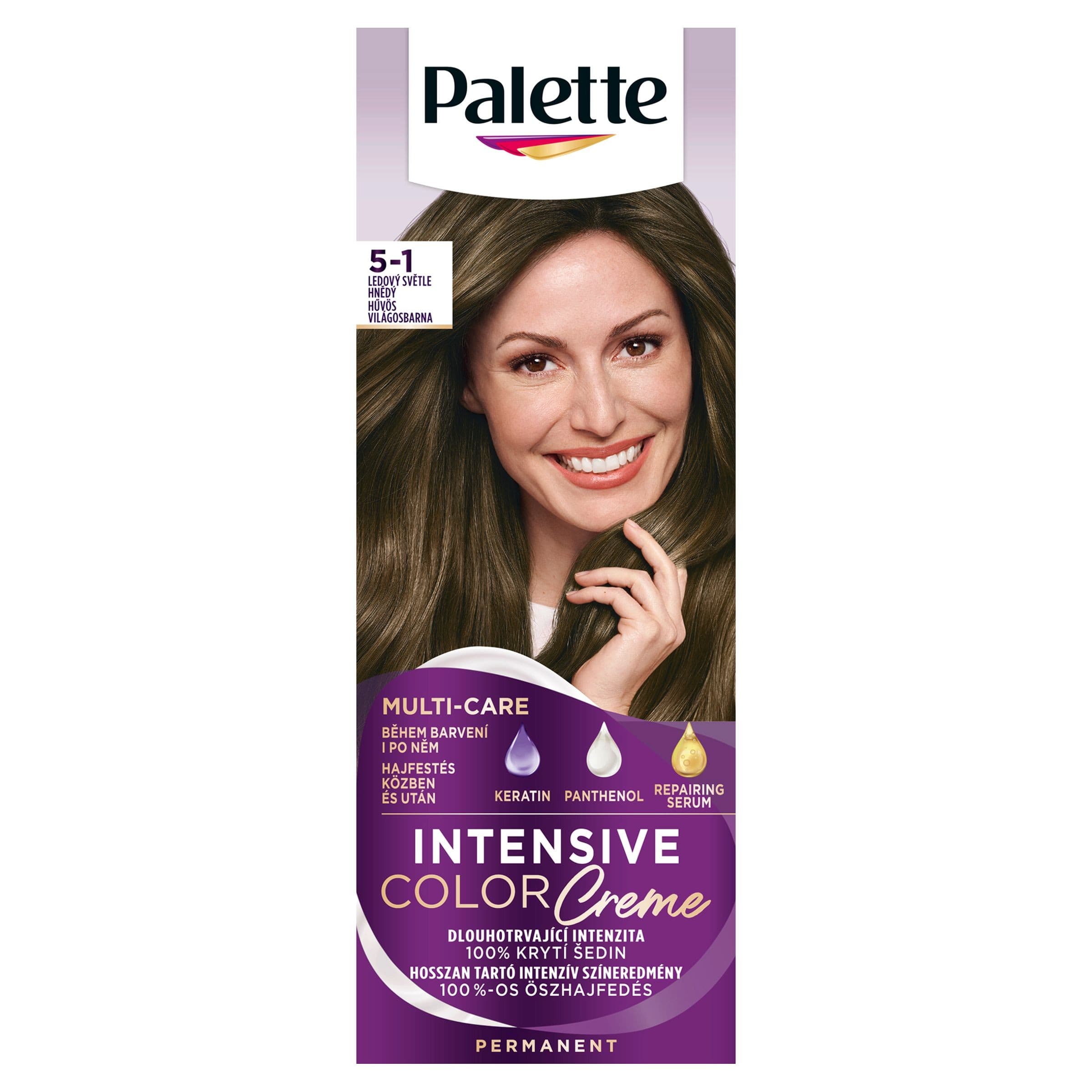 Palette Intensive Color Creme barva na vlasy ledový světle hnědý 5-1 1 ks