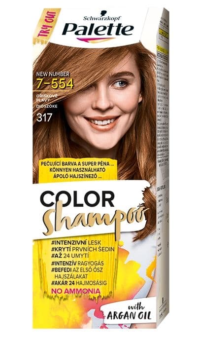Schwarzkopf Palette Color Shampoo barva na vlasy oříškově plavý 317 50 ml