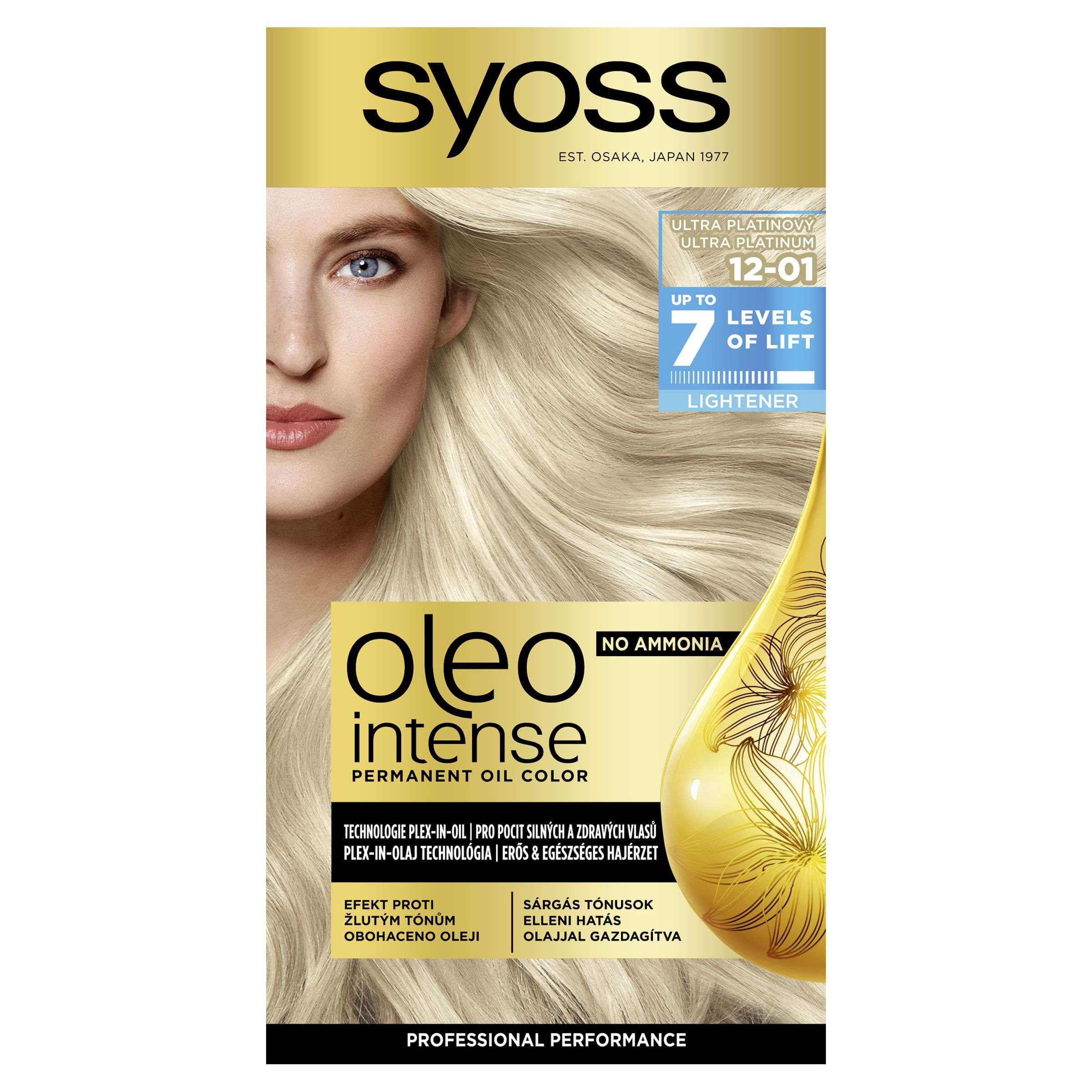 Syoss Oleo Intense Barva na vlasy ultra platinový 12-01 1 ks