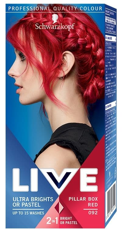 Schwarzkopf Live Ultra Brights or Pastel barva na vlasy Pillar Box Red 092 50 ml