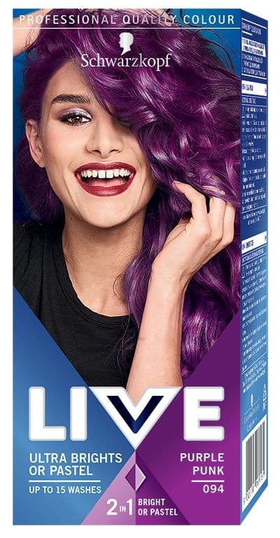 Schwarzkopf Live Ultra Brights or Pastel barva na vlasy Purple Punk 094 50 ml