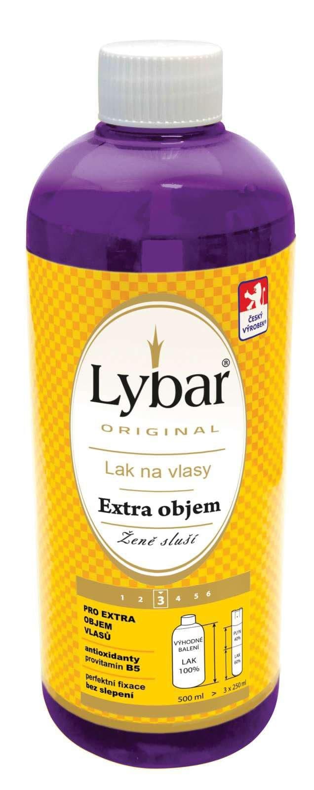Lybar lak na vlasy pro extra objem vlasů s antioxidanty a provitamínem B5 500 ml