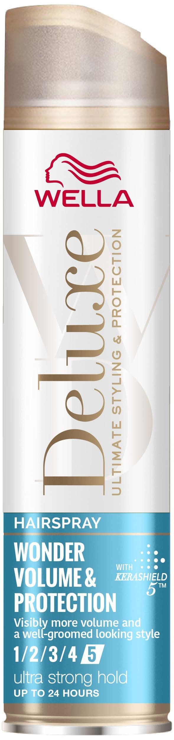 Wella Deluxe Lak na vlasy s keratinovou ochranou a extra silnou fixací pro objem a lesk 250 ml