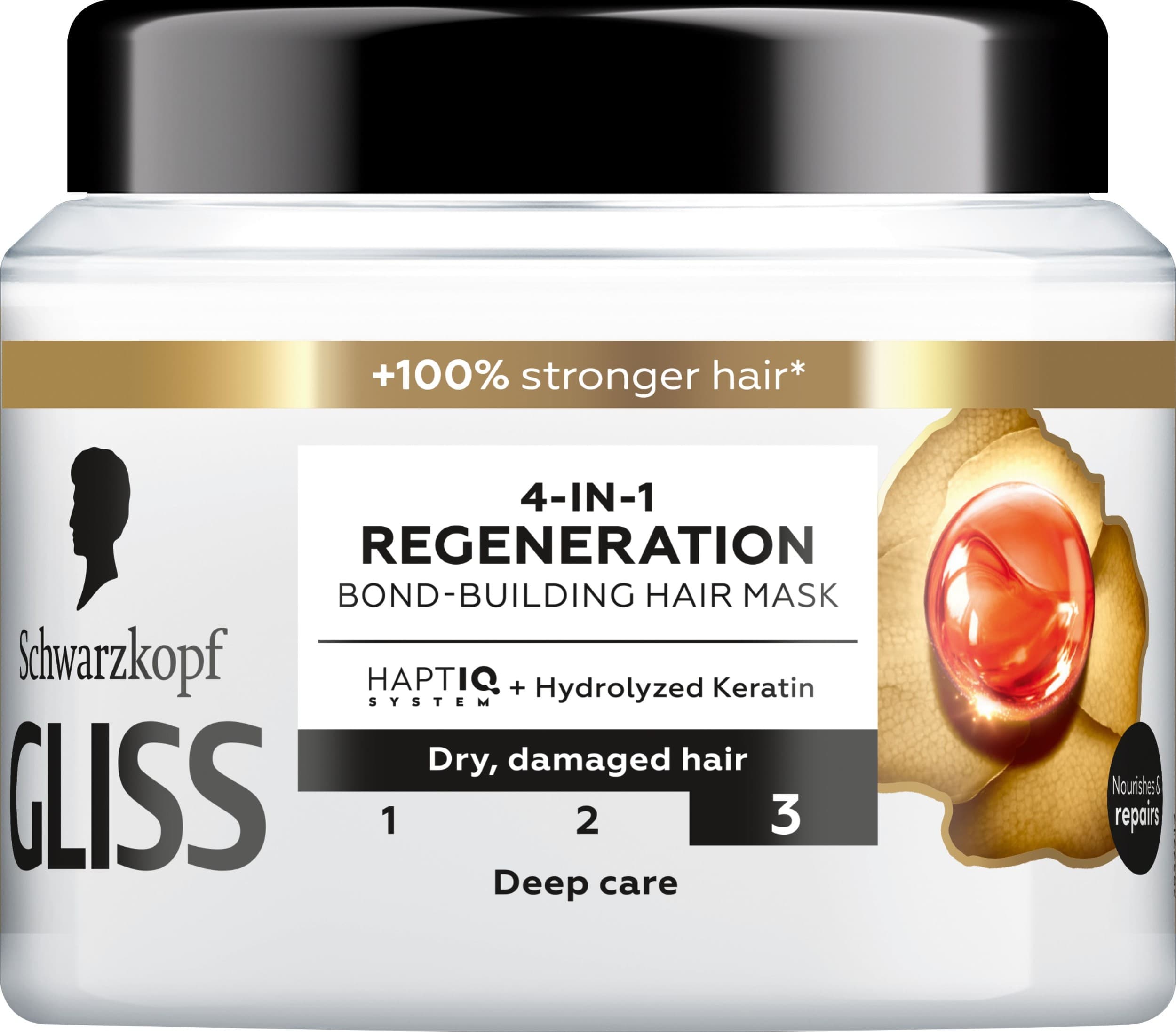Schwarzkopf Gliss regenerační maska 4v1 Total Repair pro suché a poškozené vlasy 400ml