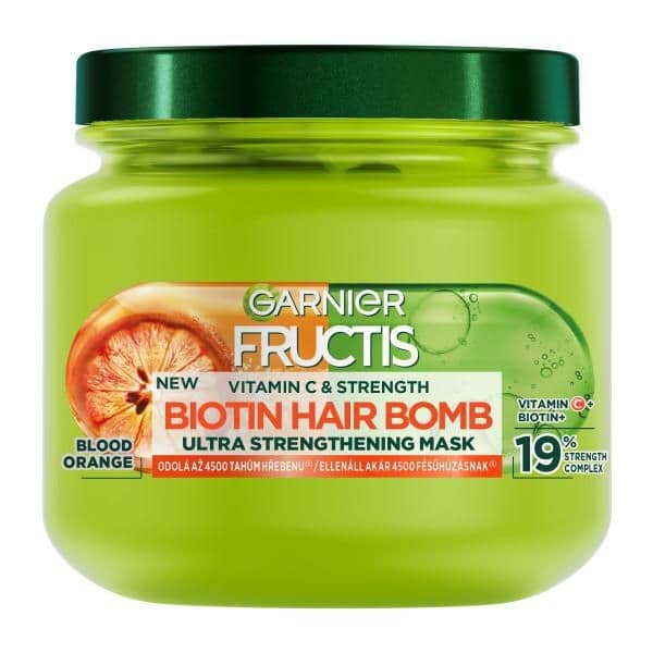 Garnier Fructis Vitamin & Strength Ultra posilující Biotin Hair Bomb maska pro slabé vlasy 320 ml