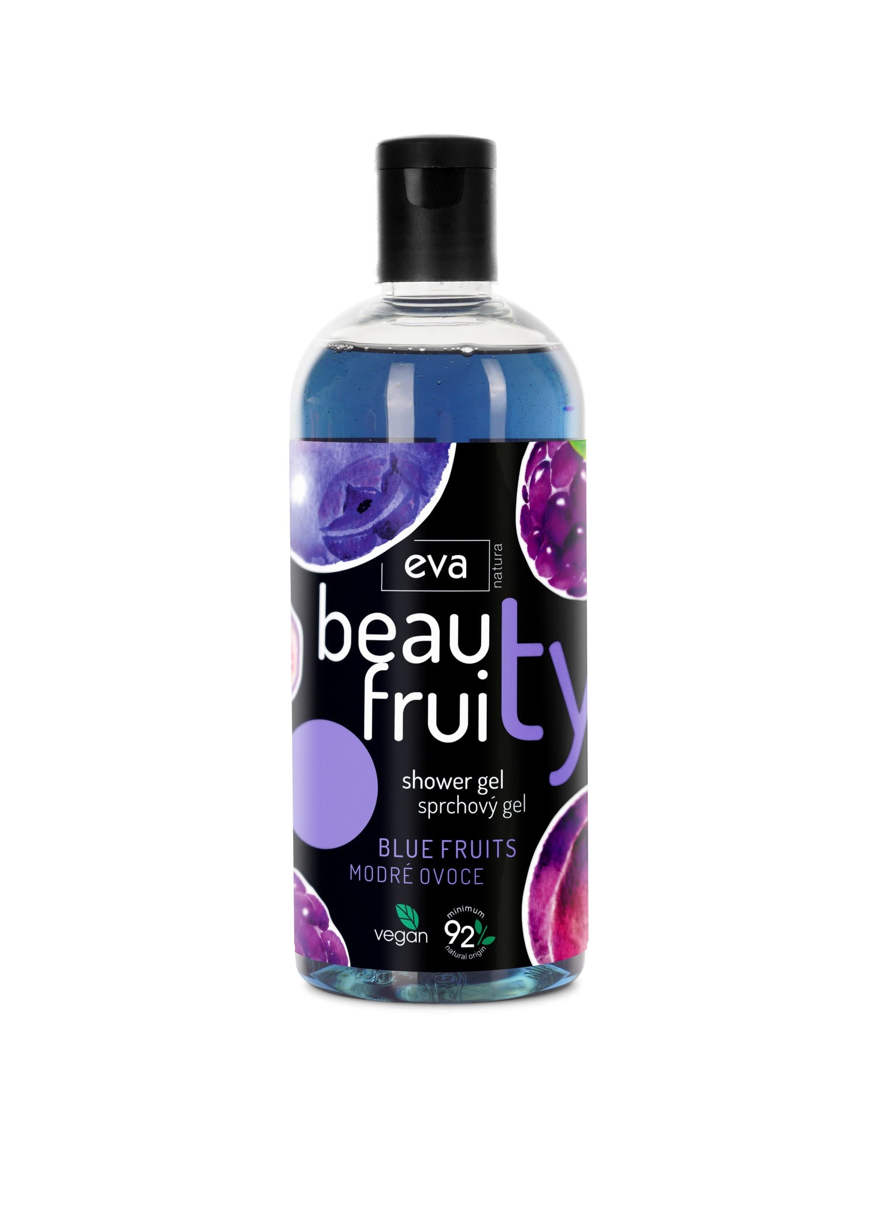 Eva natura beauty fruity sprchový gel blue fruits 400ml