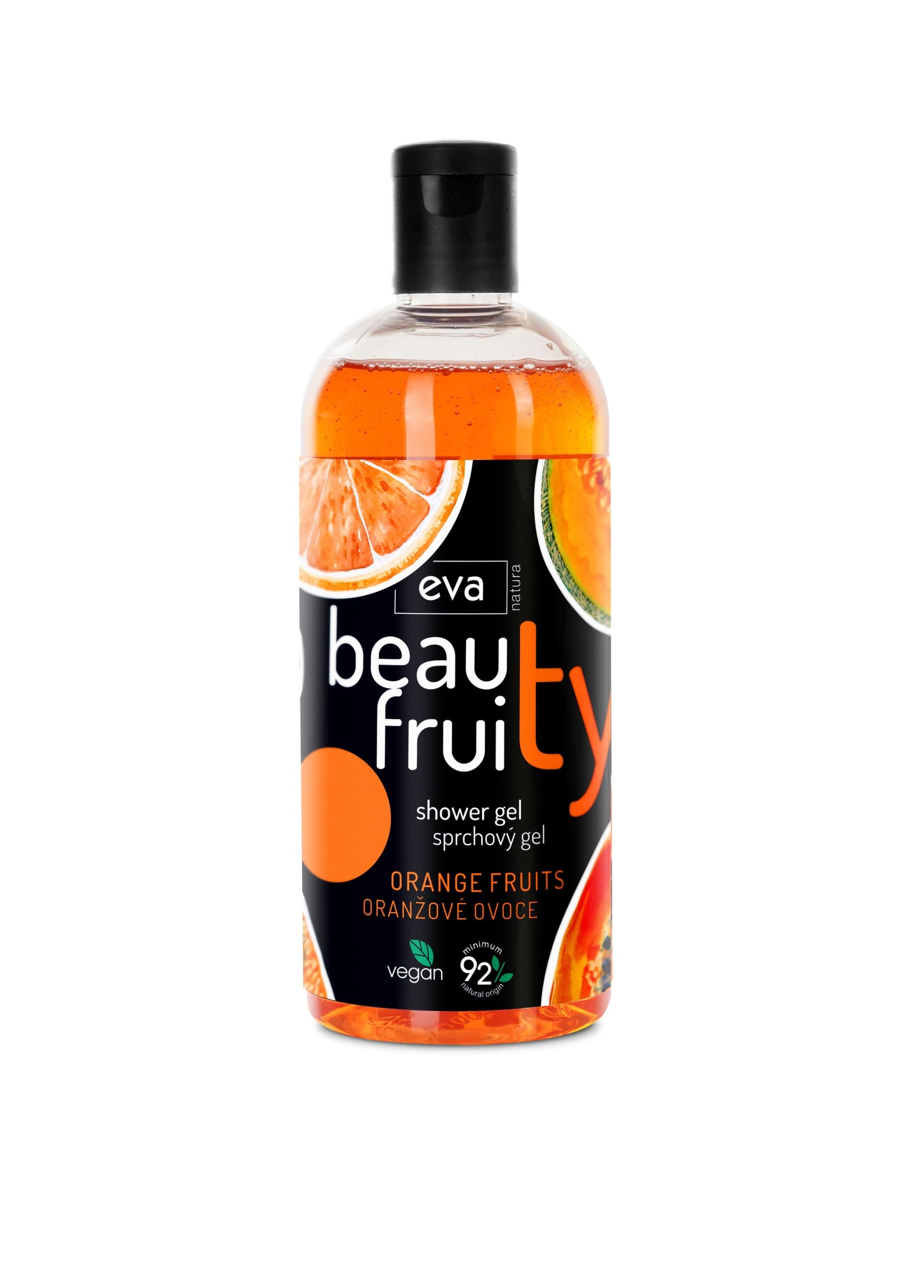Eva natura beauty fruity sprcový gel orange fruits 400ml