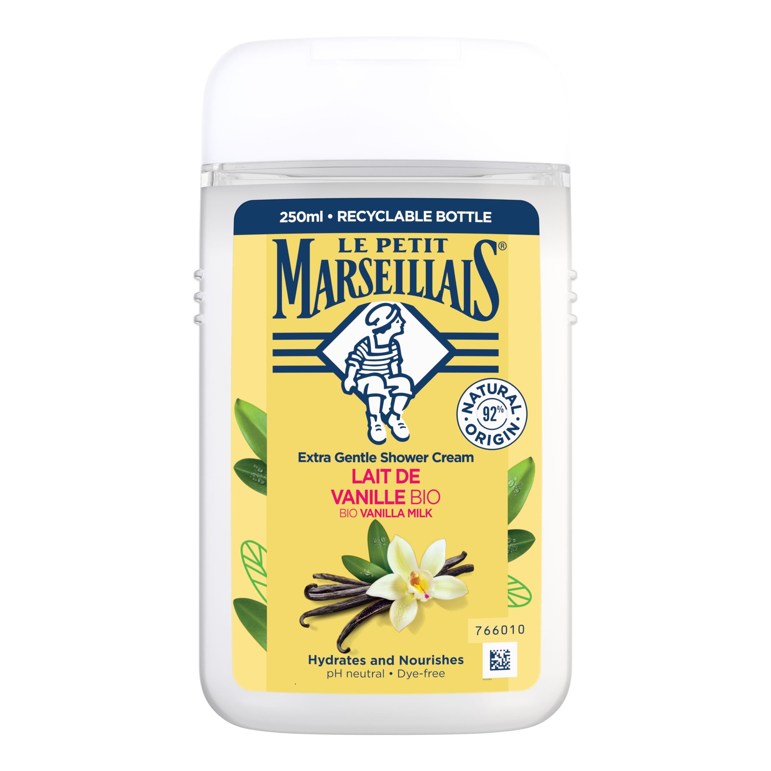 Le Petit Marseillais® krémový sprchový BIO vanilkové mléko 250 ml