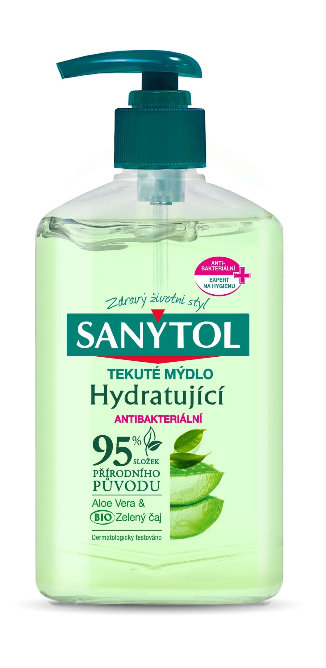 Sanytol Tekuté mýdlo hydratující aloe vera & zelený čaj 250 ml