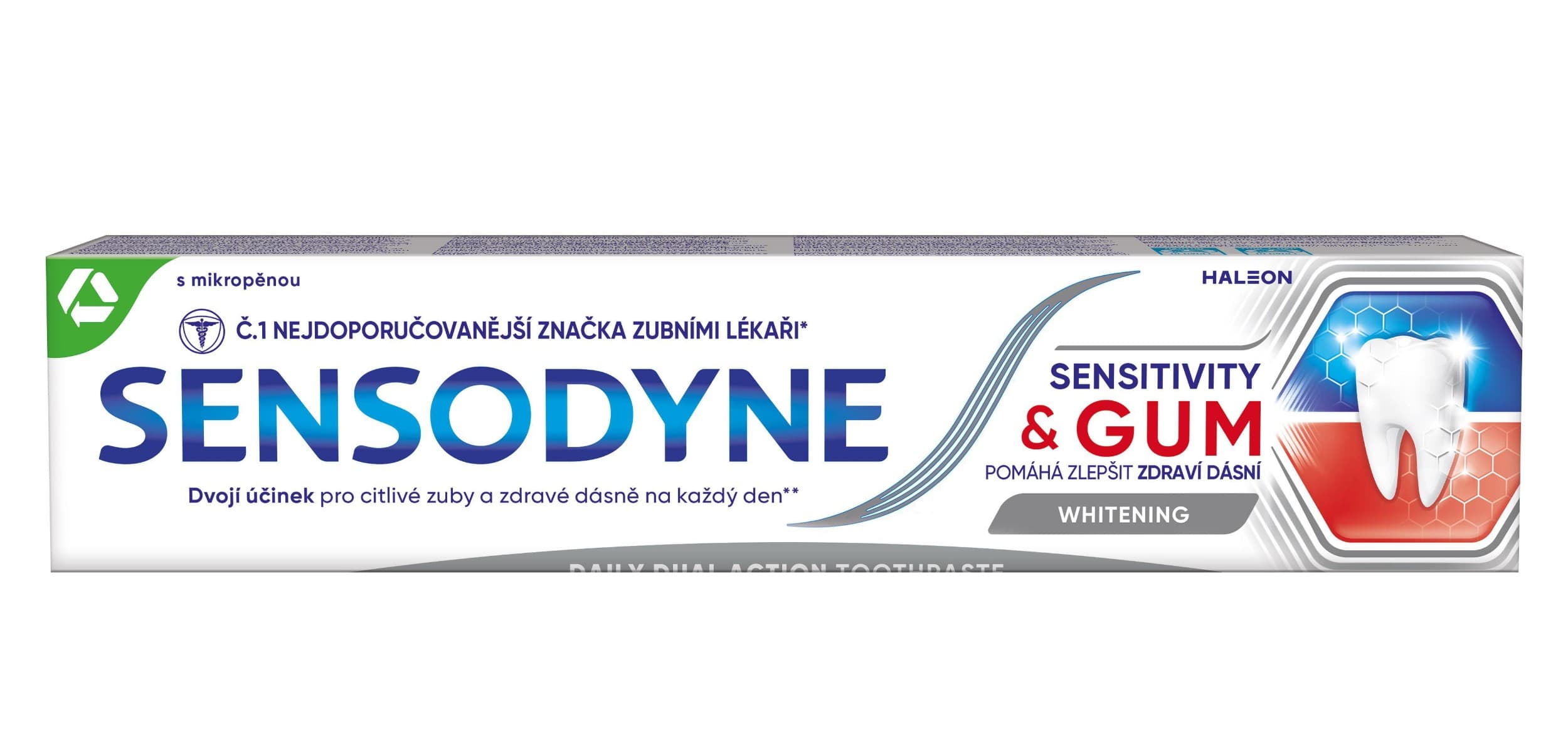 Sensodyne Sensitivity & Gum Whitening Zubní pasta s fluoridem 75 ml