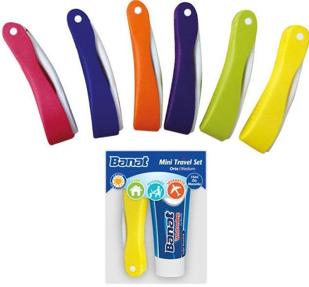Banat Cestovní set kartáček + zubní pasta 15ml 1 ks