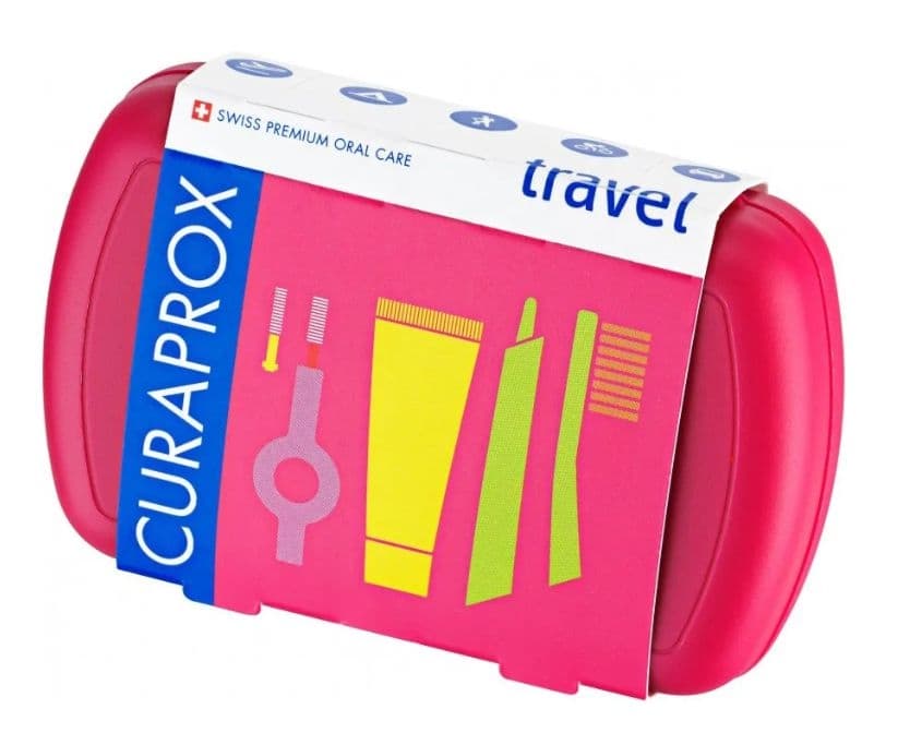 Curaprox Travel set červený 1 ks