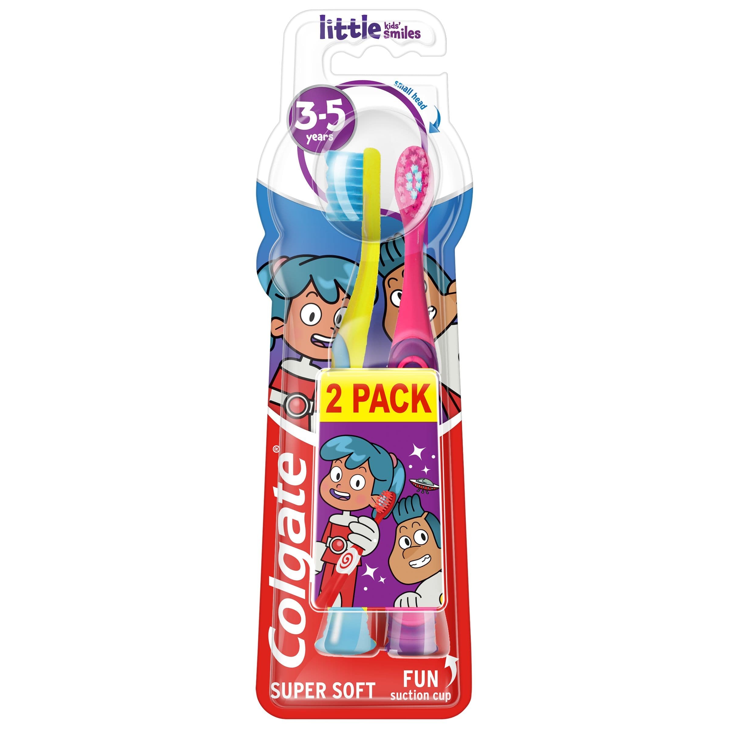 Colgate Smiles Extra měkký zubní kartáček 3-5 let 2 ks