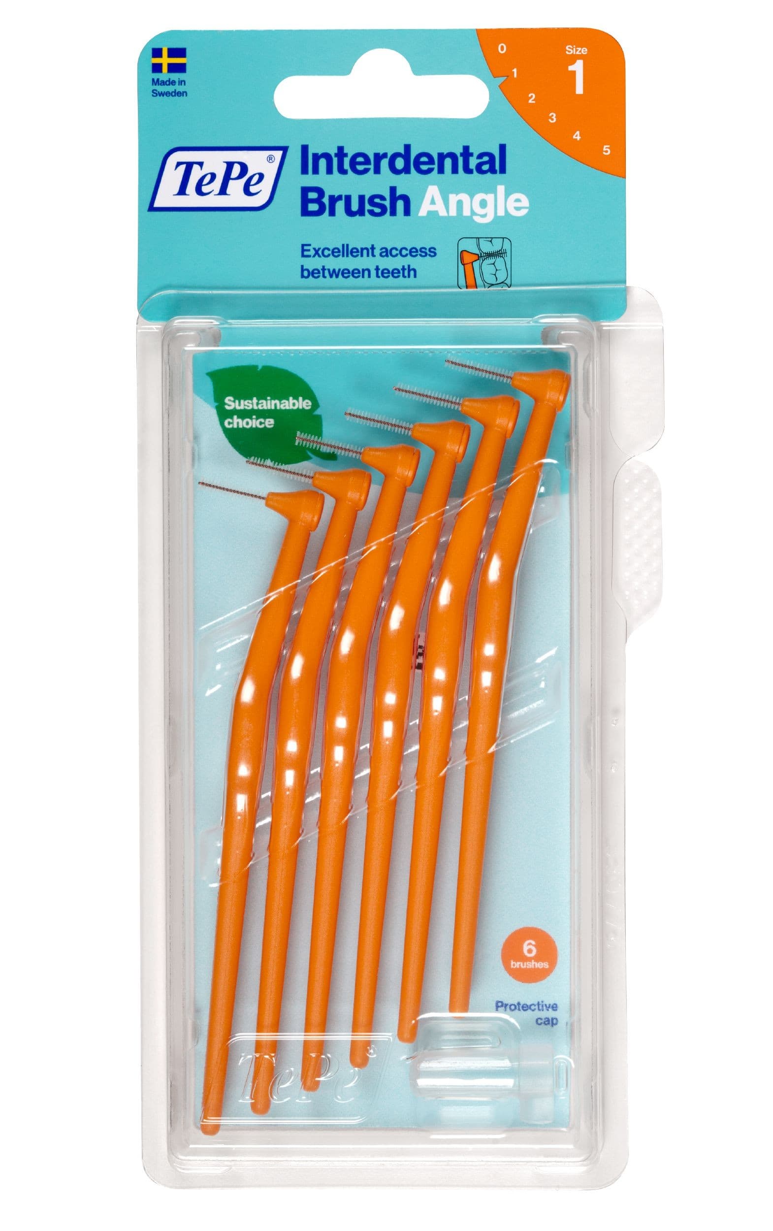 TePe Angle mezizubní kartáčky 0,45 mm oranžové 6 ks