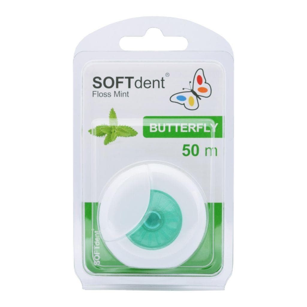 SOFTdent Butterfly dentální nit s mátou 50 m