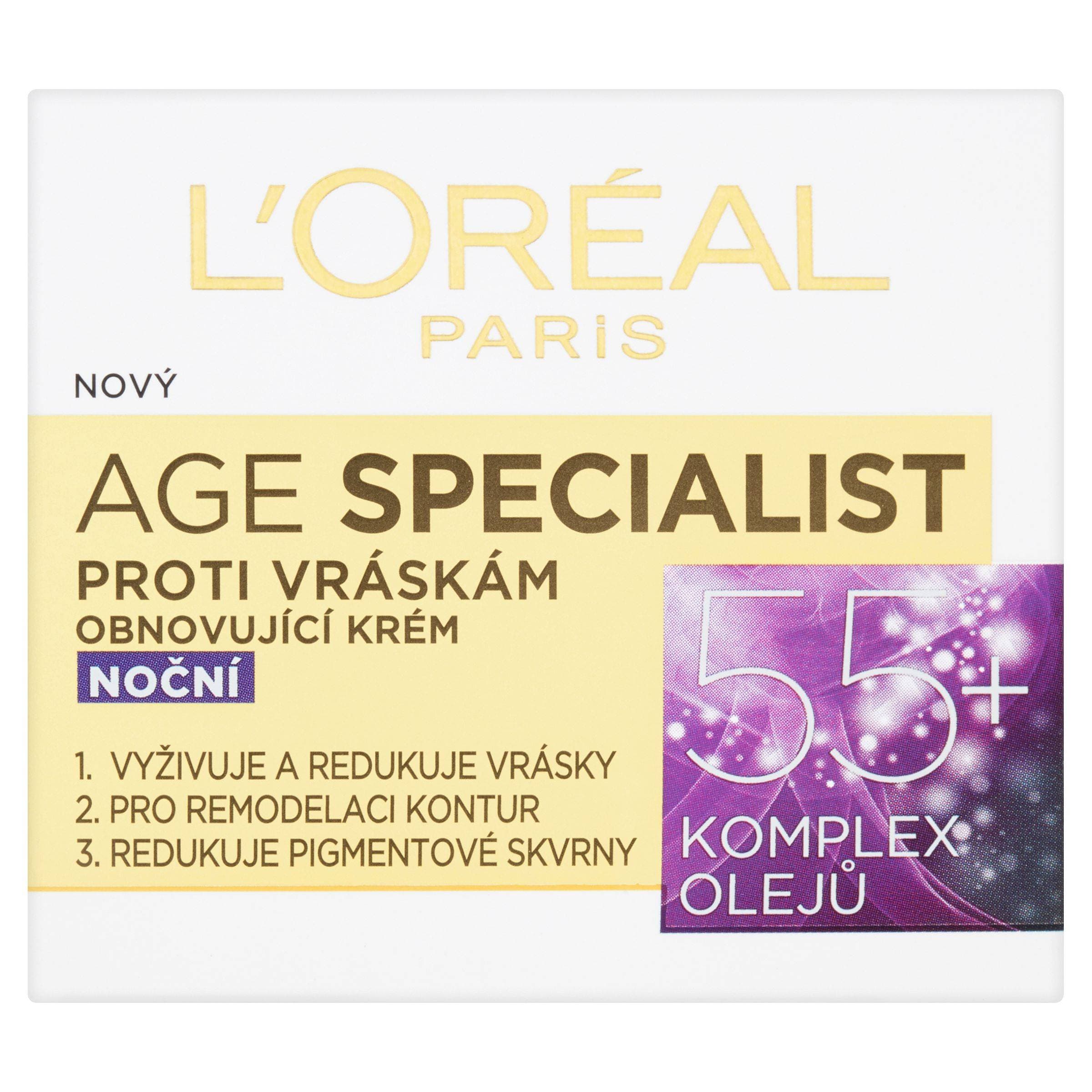 L'Oréal Paris Age Specialist obnovující noční krém proti vráskám 50 ml