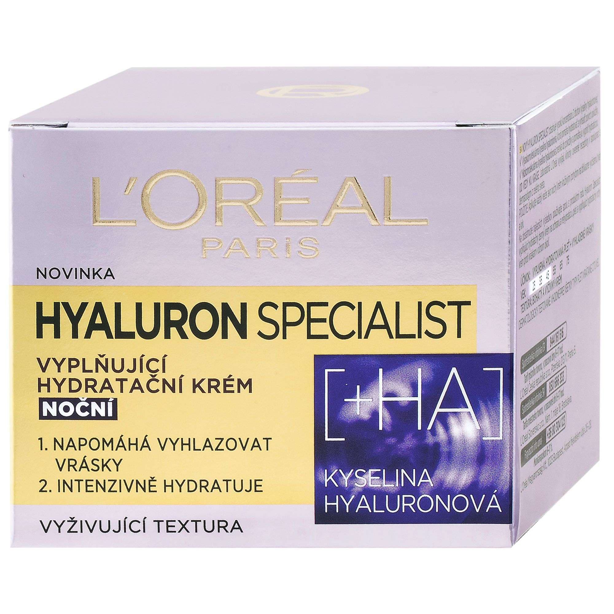 L'Oréal Paris Hyaluron Specialist noční hydratační krém s kyselinou hyaluronovou