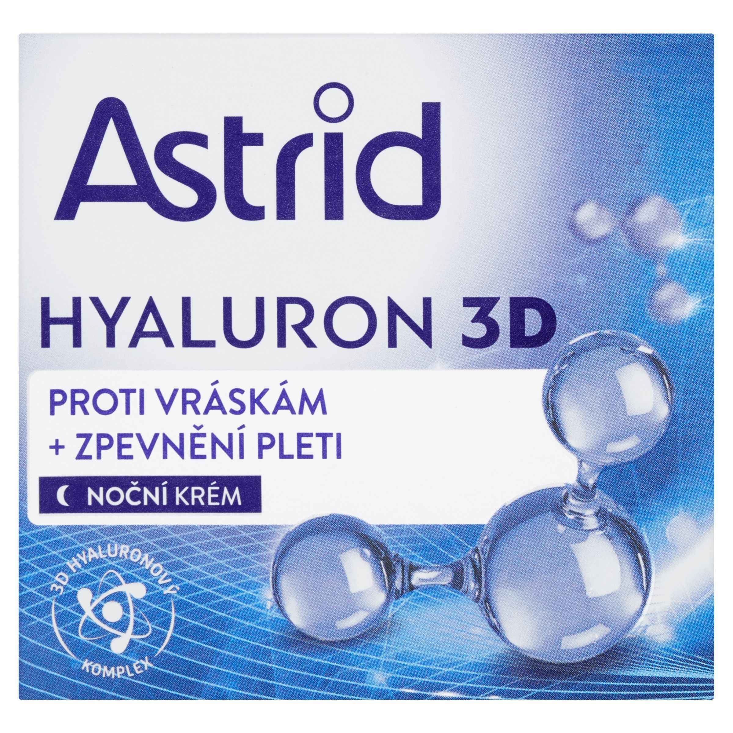 Astrid Hyaluron 3D Noční krém proti vráskám + zpevnění pleti 50 ml