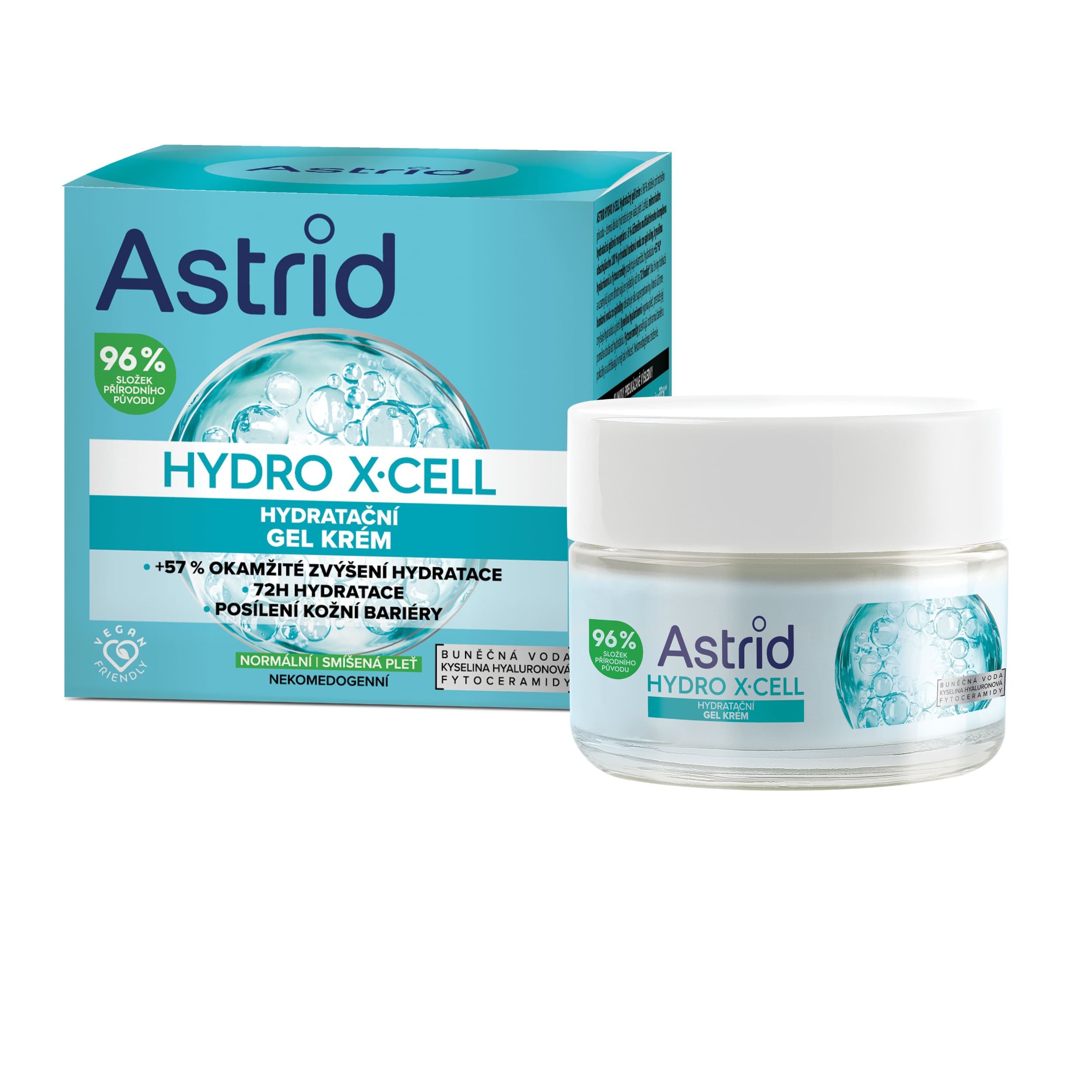 Astrid Hydro X-Cell Hydratační gel krém normální/smíšená pleť 50ml