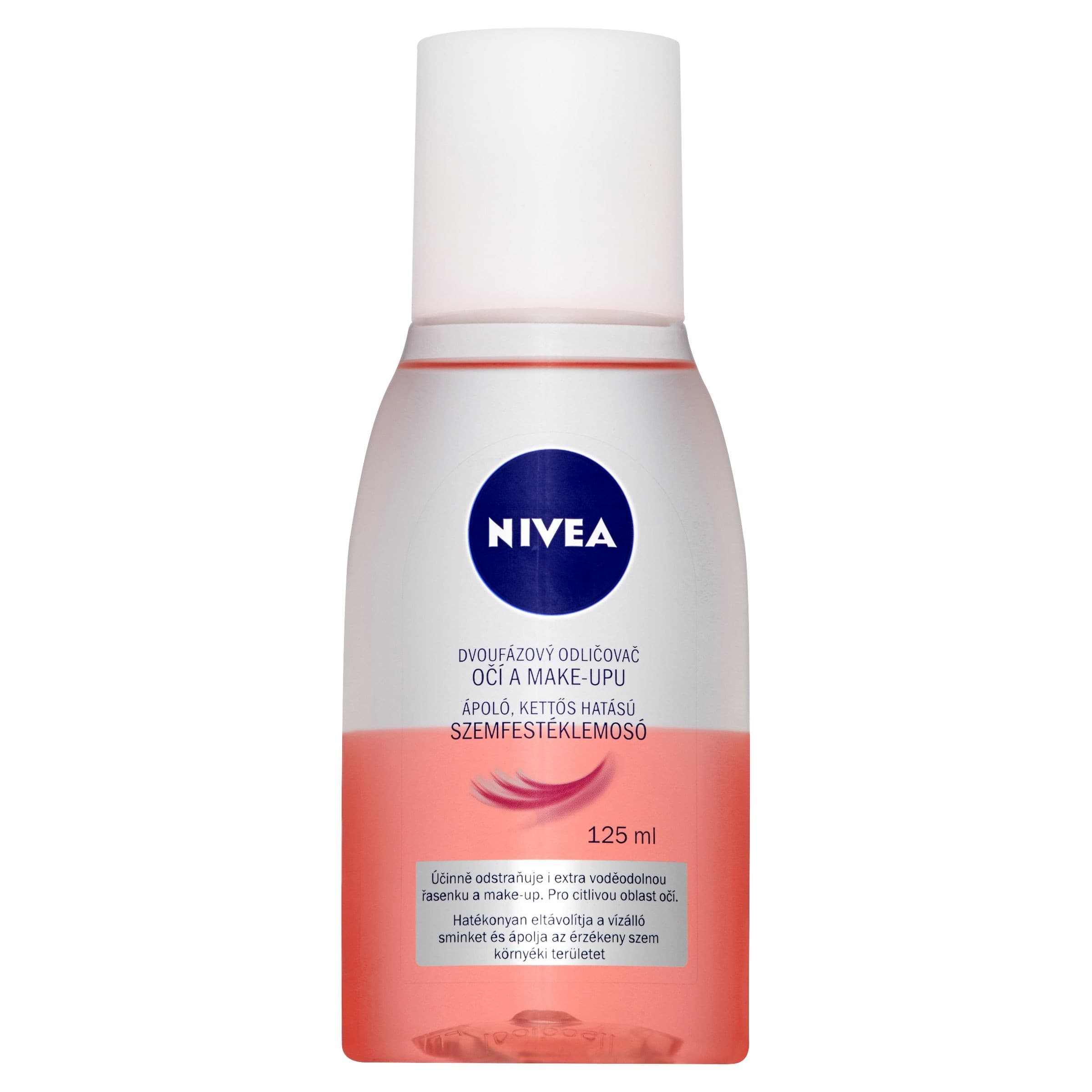 Nivea Dvoufázový odličovač očí a make-upu růžový 125 ml