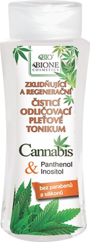BIOne Cosmetics BIO Cannabis zvláčňující čisticí odličovací pleťové tonikum 255 ml