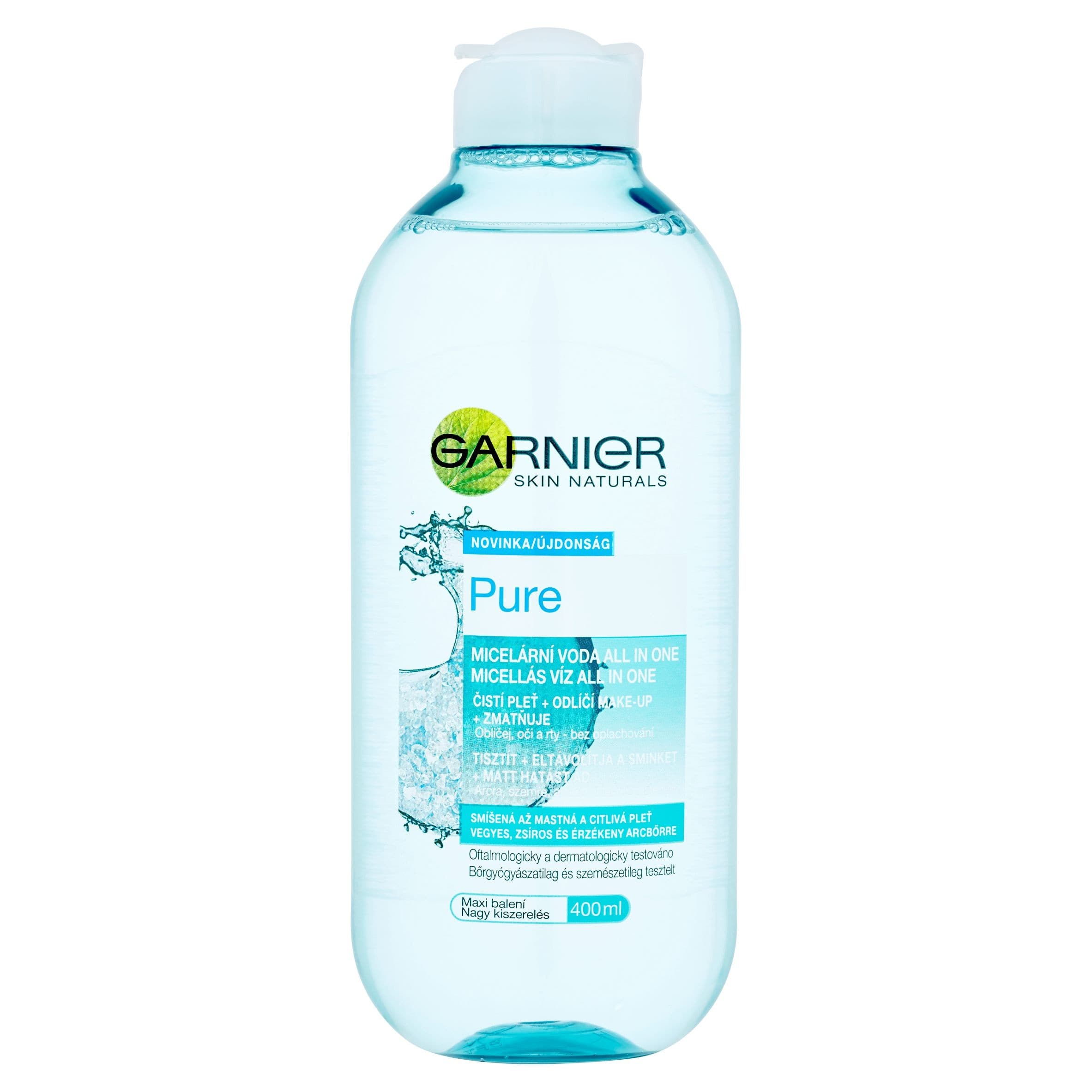 Garnier Skin Naturals Pure micelární voda all in one pro smíšenou až mastnou a citlivou pleť 400 ml