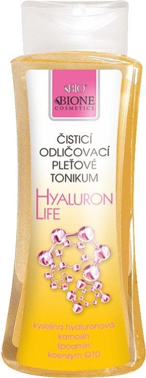 BIOne Cosmetics BIO Hyaluron Life čisticí odličovací pleťové tonikum 255 ml