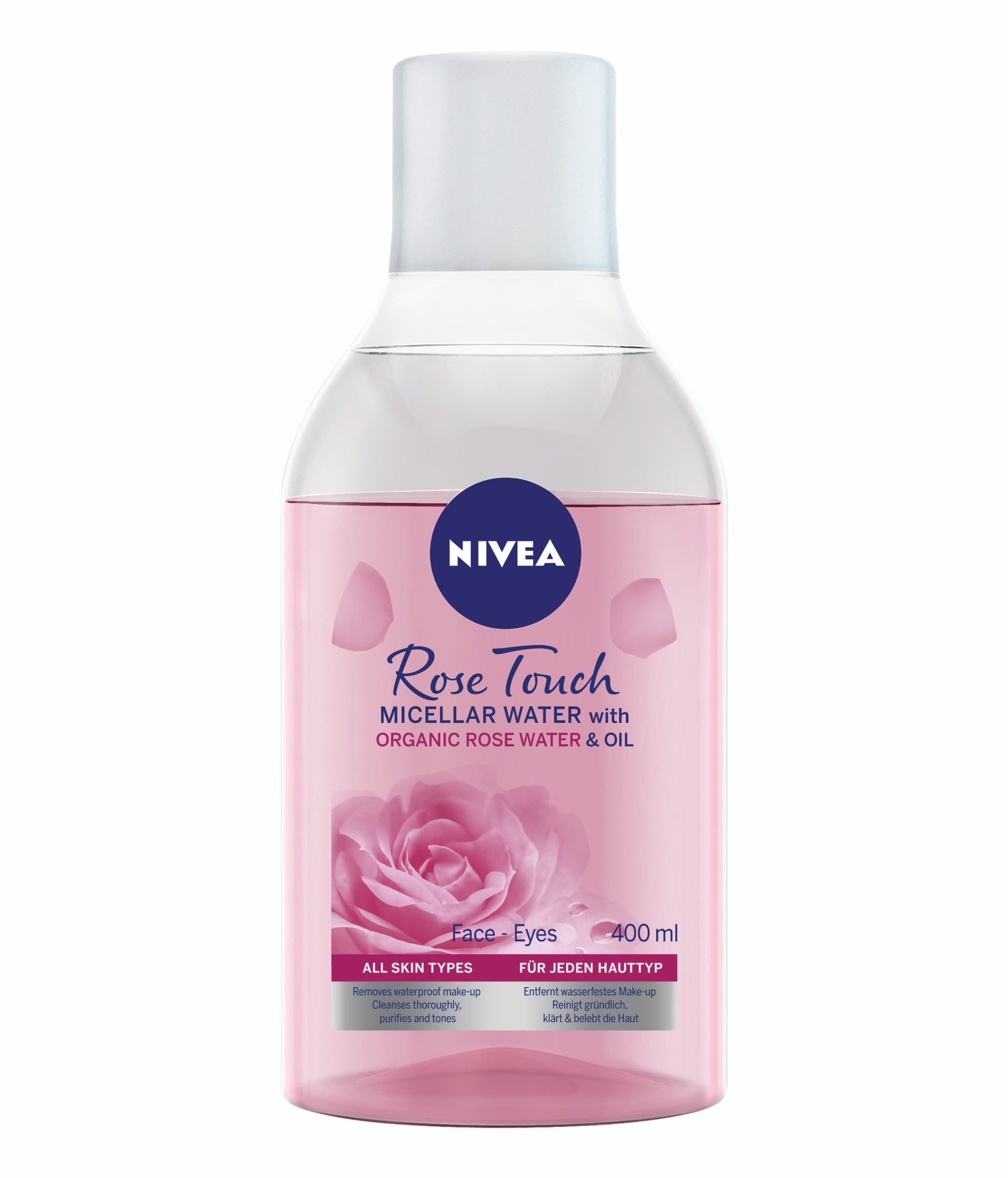 Nivea MicellAir Dvoufázová čisticí micelární voda s růžovou vodou 400 ml