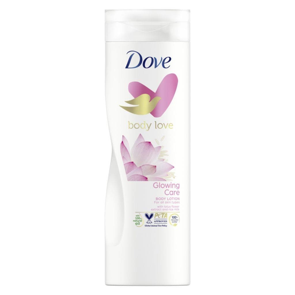 Dove Glowing Care tělové mléko s extraktem s lotosového květu 400 ml