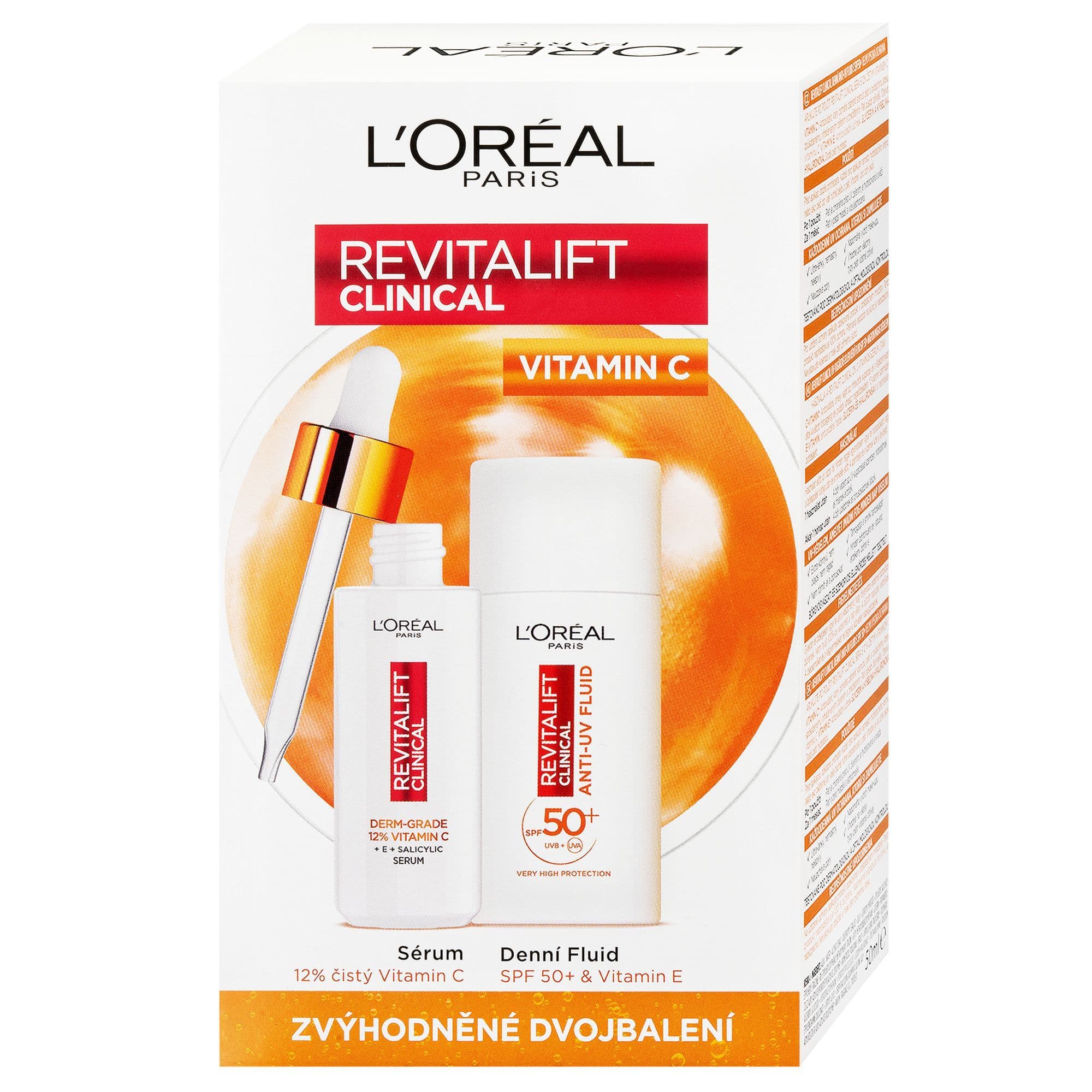L'Oréal Paris Revitalift Clinical Anti-UV Fluid + sérum duopack