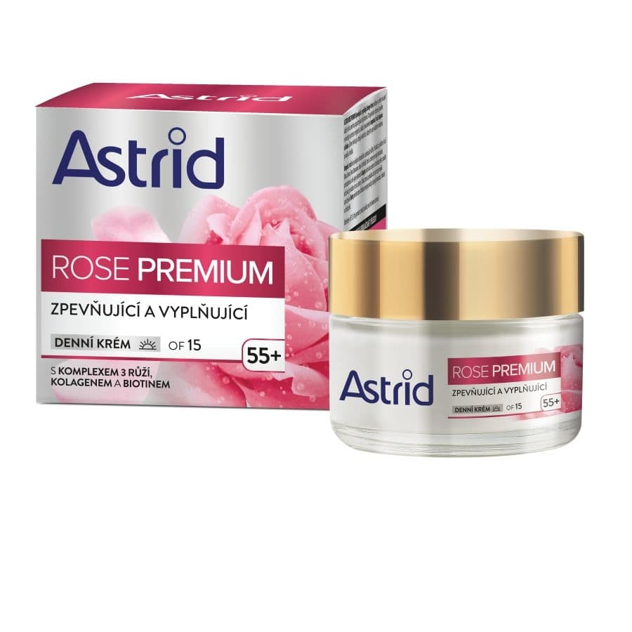 Astrid Rose Premium 55+ Zpevňující a vyplňující denní krém OF15 50ml