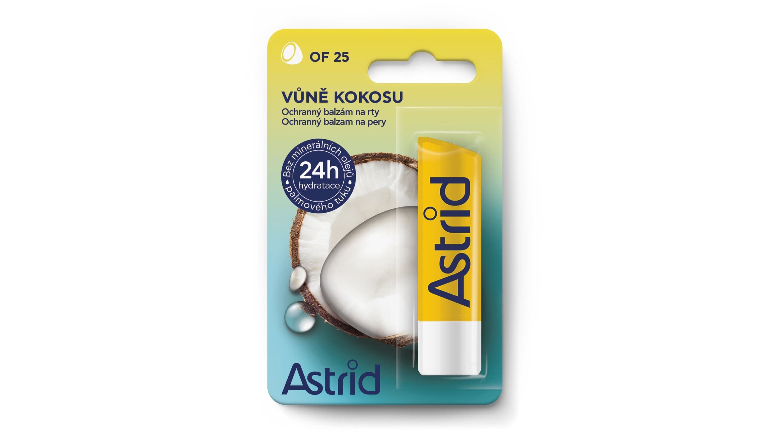 Astrid Balzám na rty OF 25 s kokosovým olejem  4,8 g