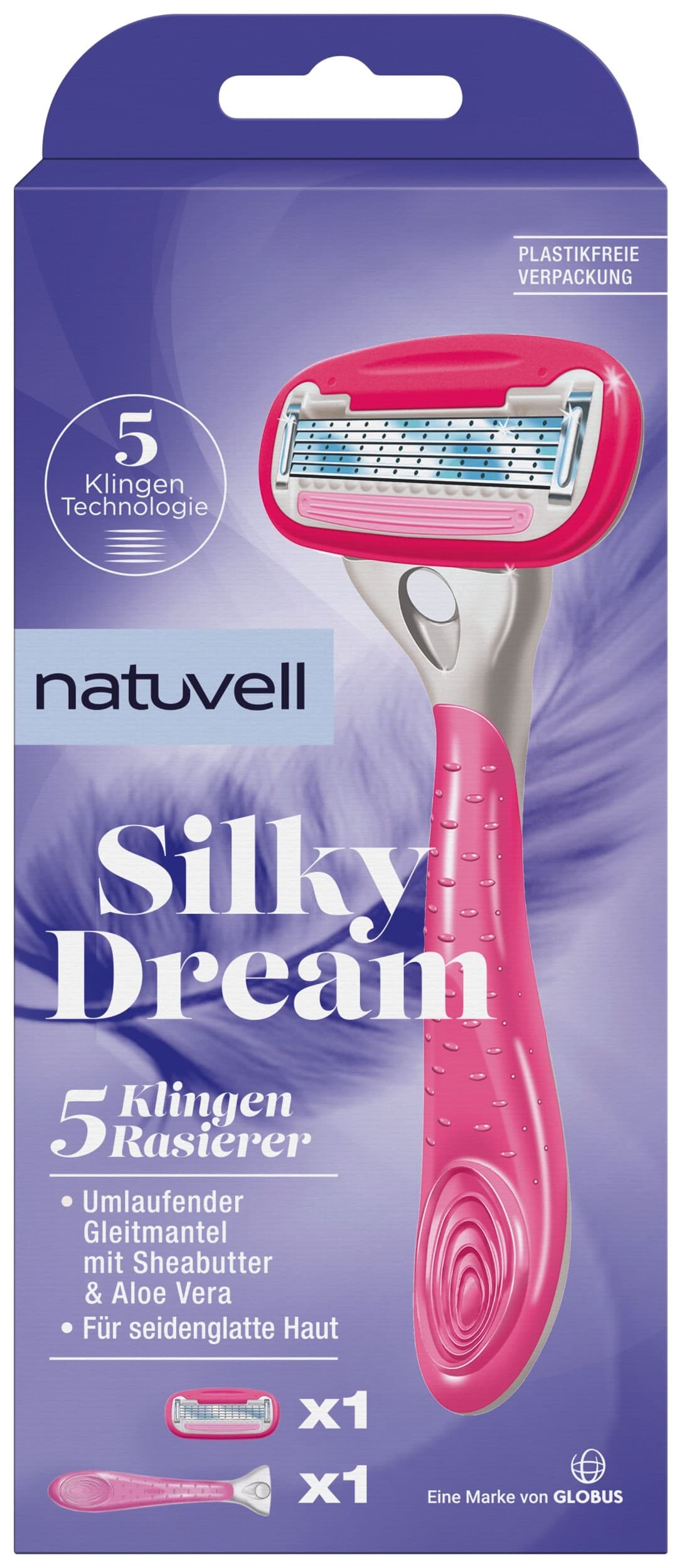 Natuvell holící dámský strojek 5břitů + 1hlavice 1 ks