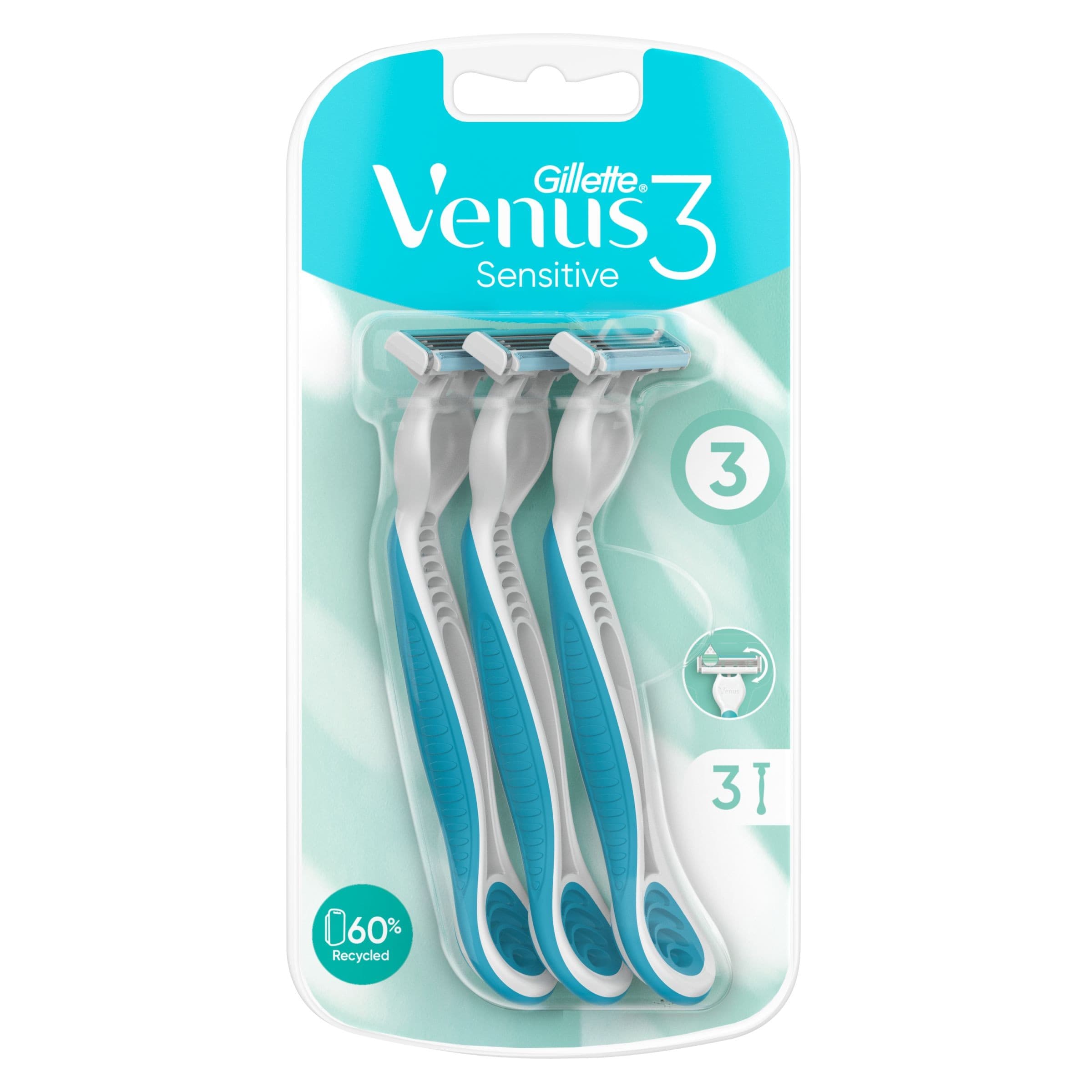 Venus 3 Sensitive Dámská pohotová holítka 3 ks