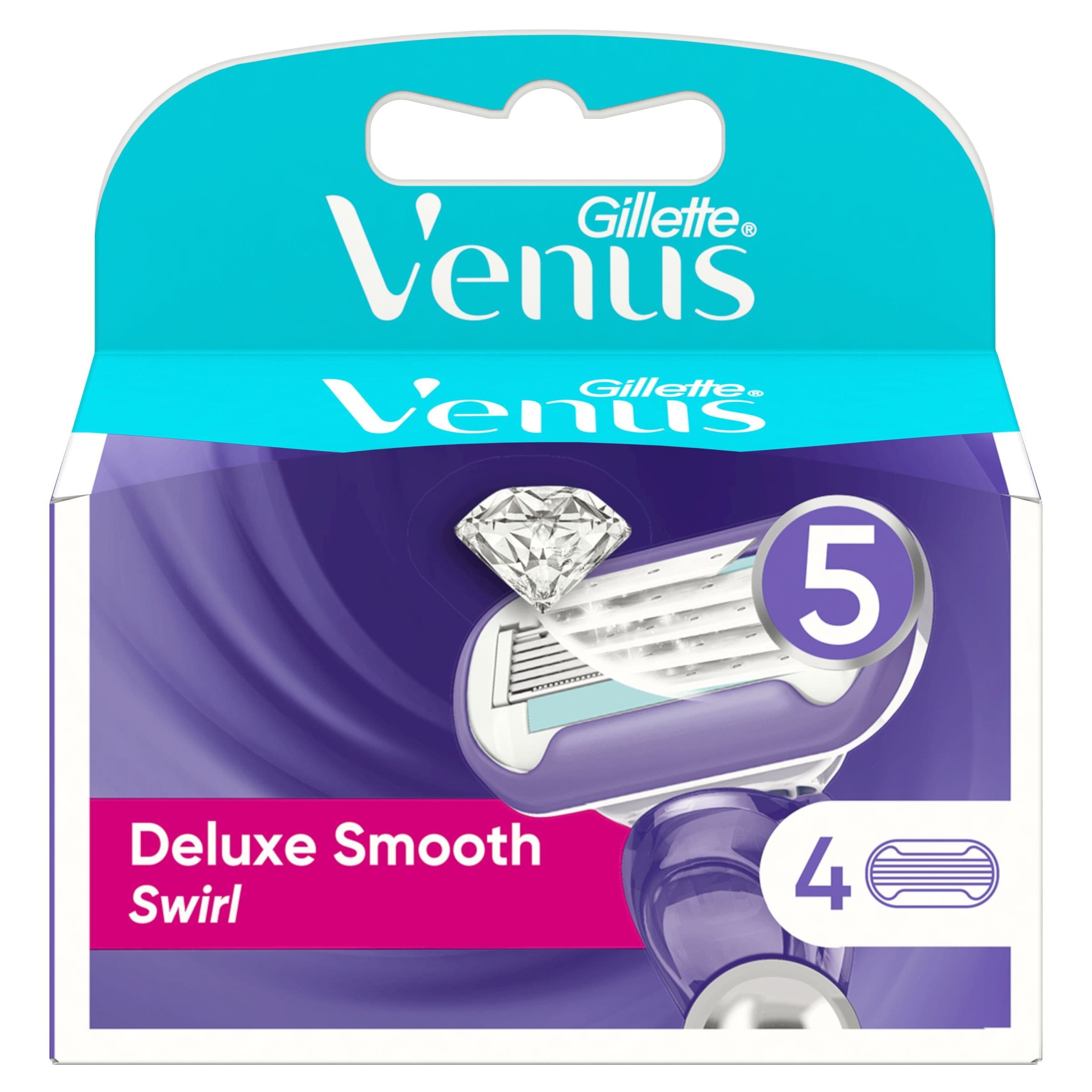 Venus Deluxe Smooth Swirl Holicí hlavice 4 ks