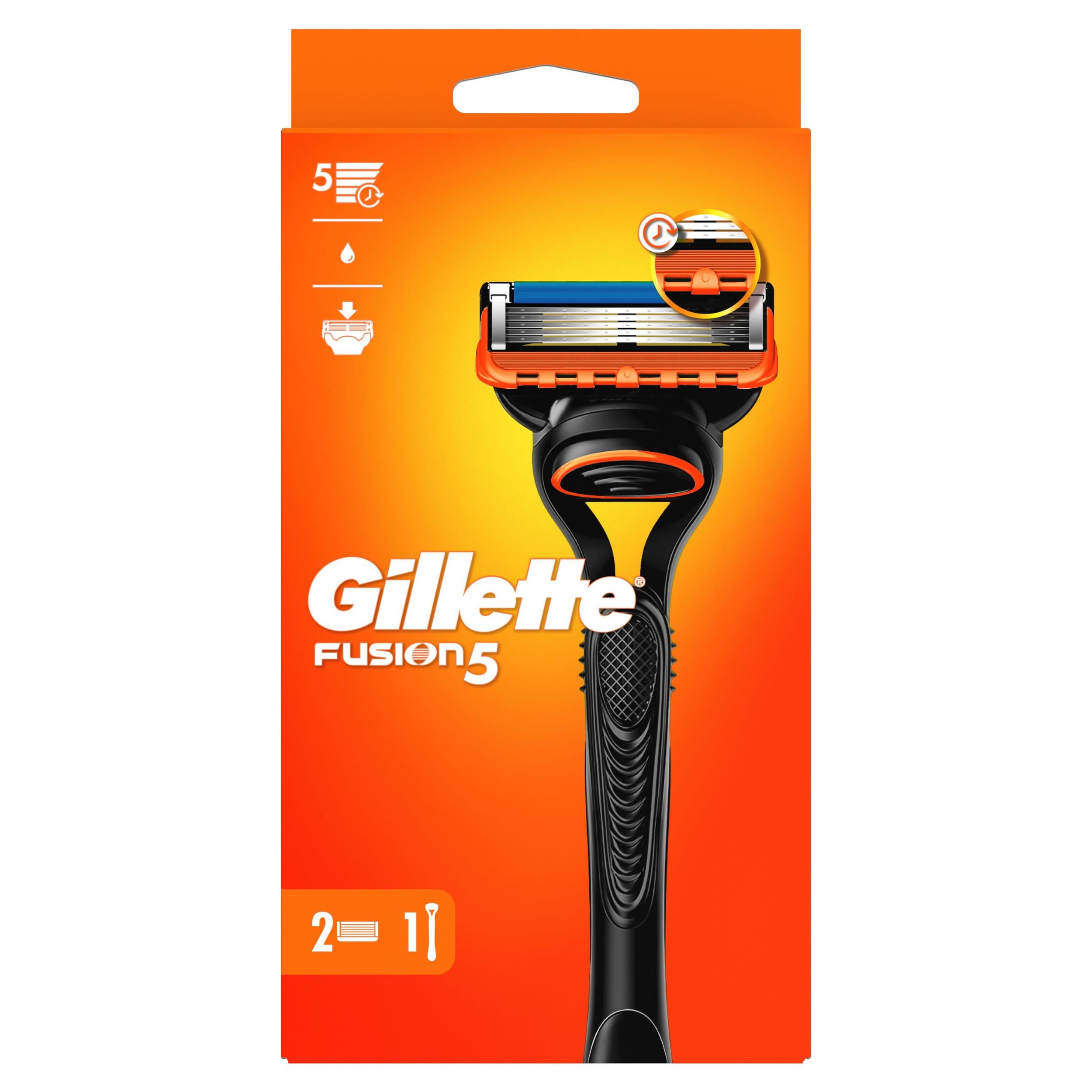 Gillette Fusion5 Pánský holicí strojek + 2 Náhradní holicí hlavice