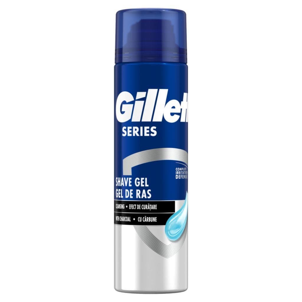 Gillette Series Čisticí gel na holení s dřevěným uhlím 200 ml