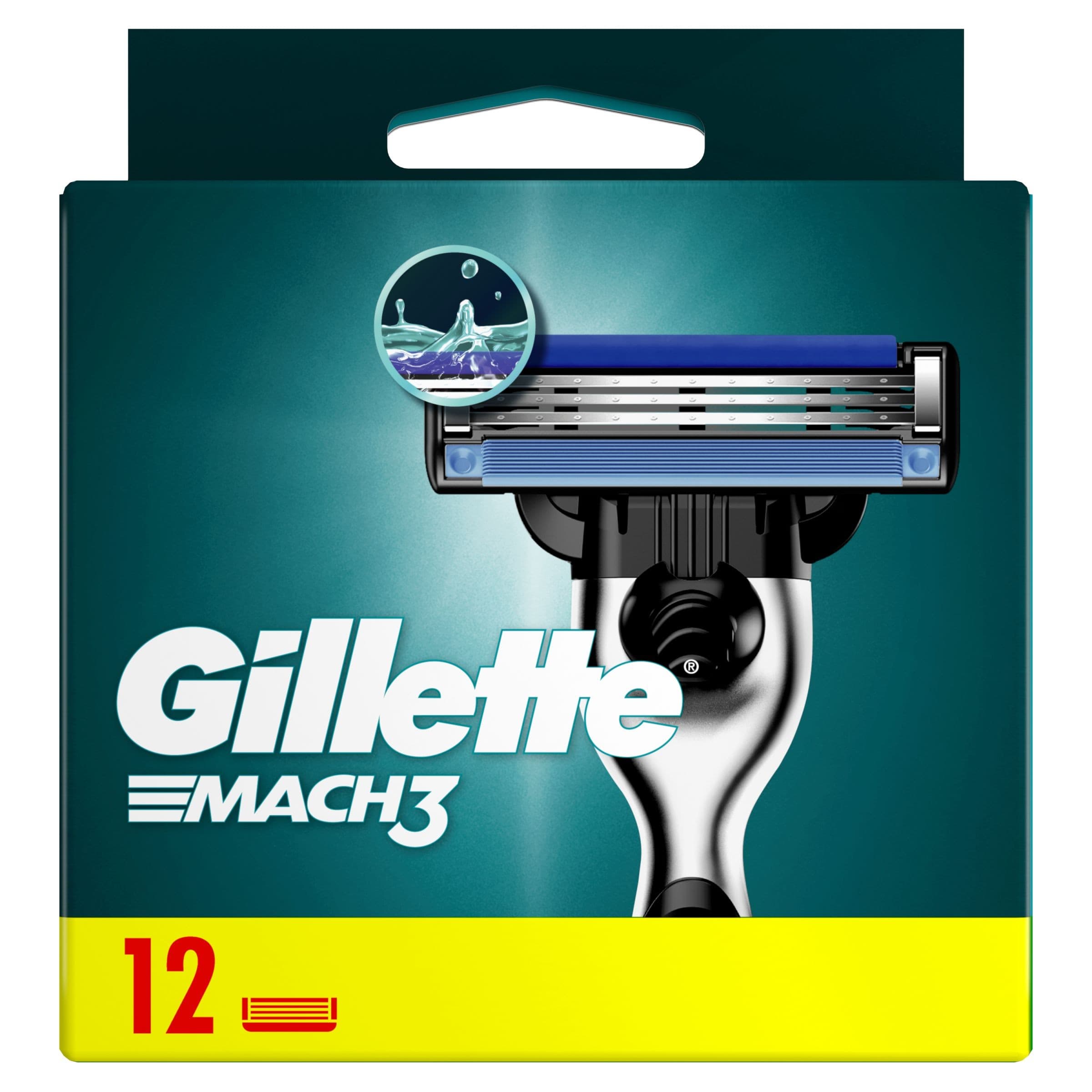 Gillette Mach3 Náhradní holicí hlavice pro muže 12 ks