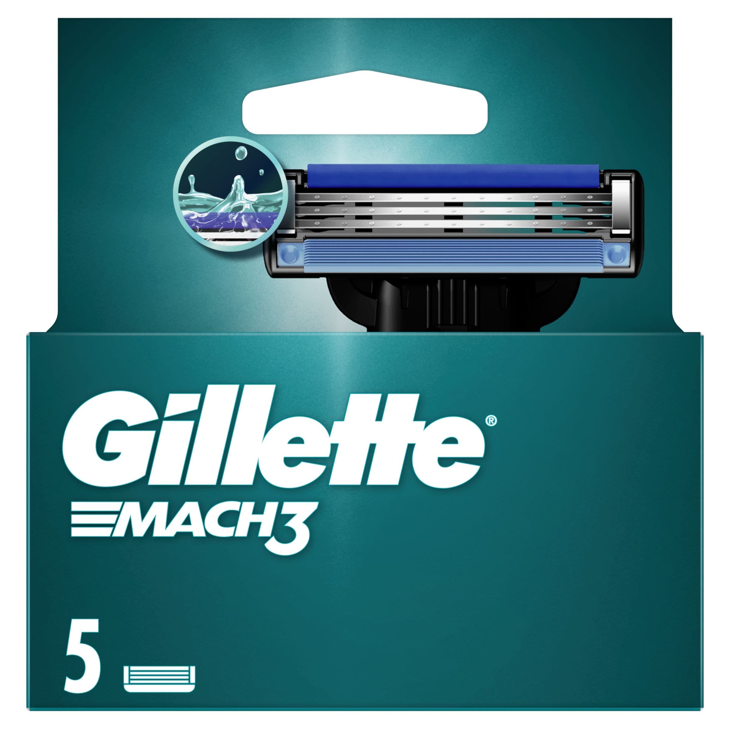 Gillette Mach3 Náhradní holicí hlavice pro muže 5 ks