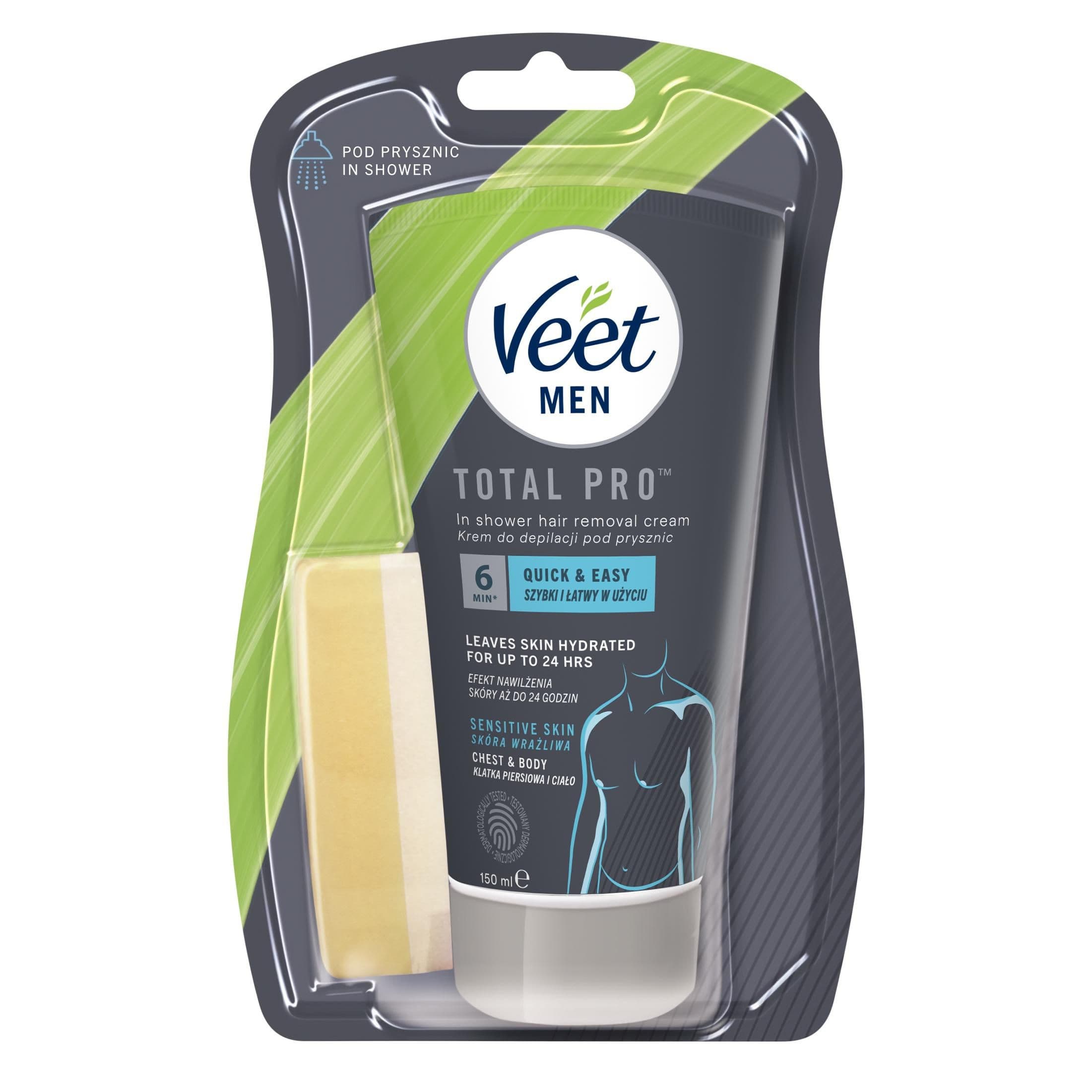 Veet Men Depilační krém pro citlivou pokožku do sprchy 150 ml