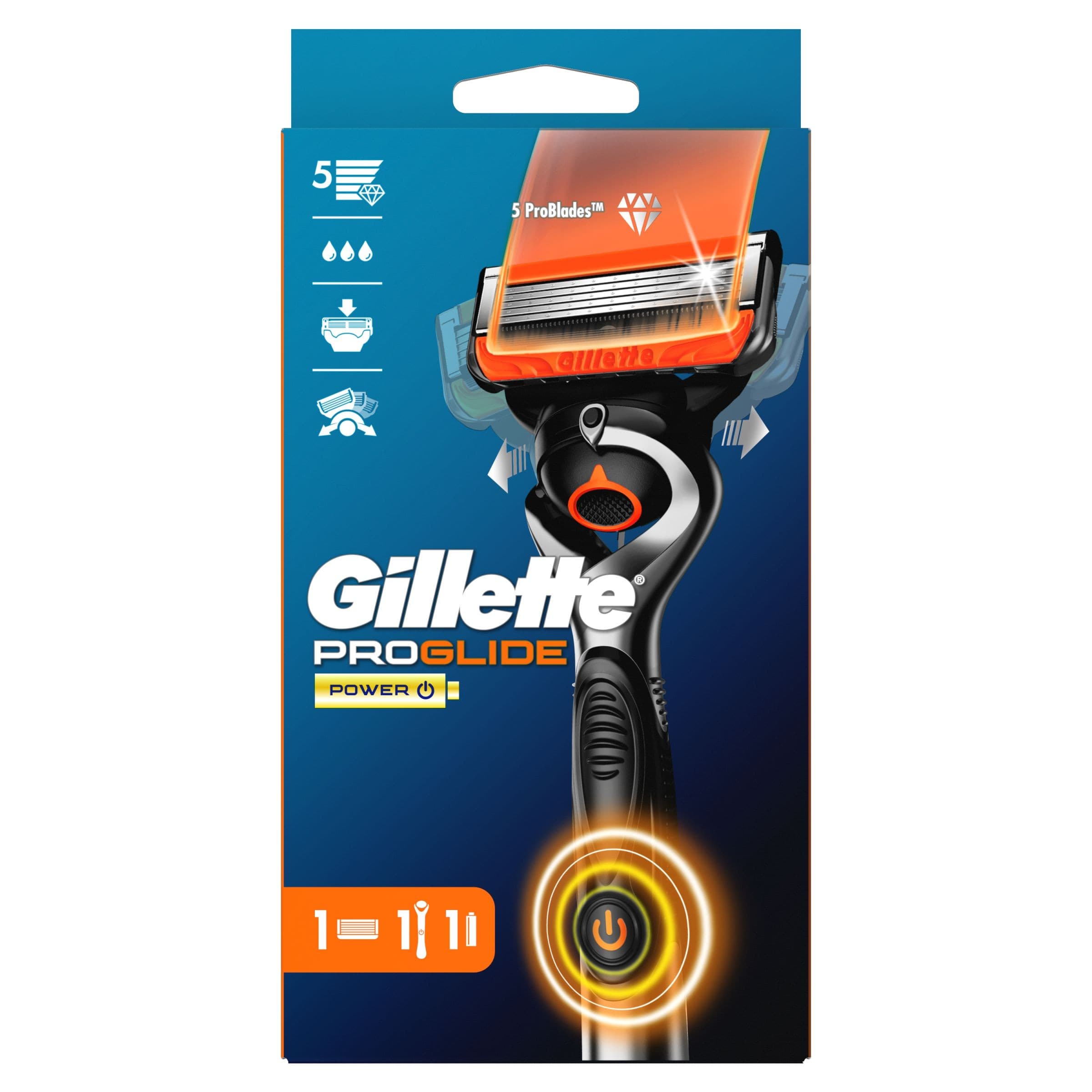 Gillette ProGlide Power Holicí strojek pro muže + 1 Náhradní holicí hlavice