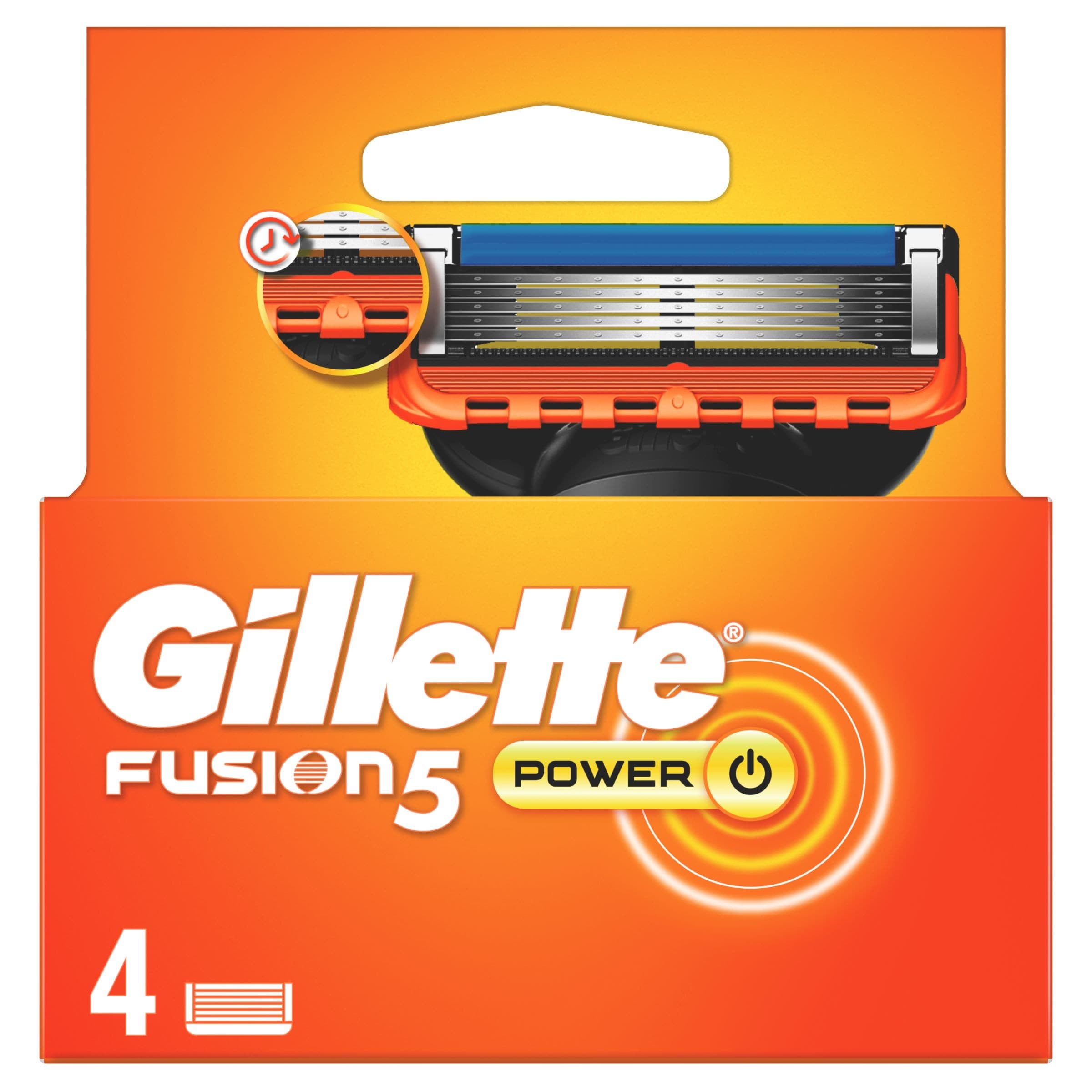 Gillette Fusion5 Power Náhradní holicí hlavice pro muže náhradní holicí hlavice 4 ks