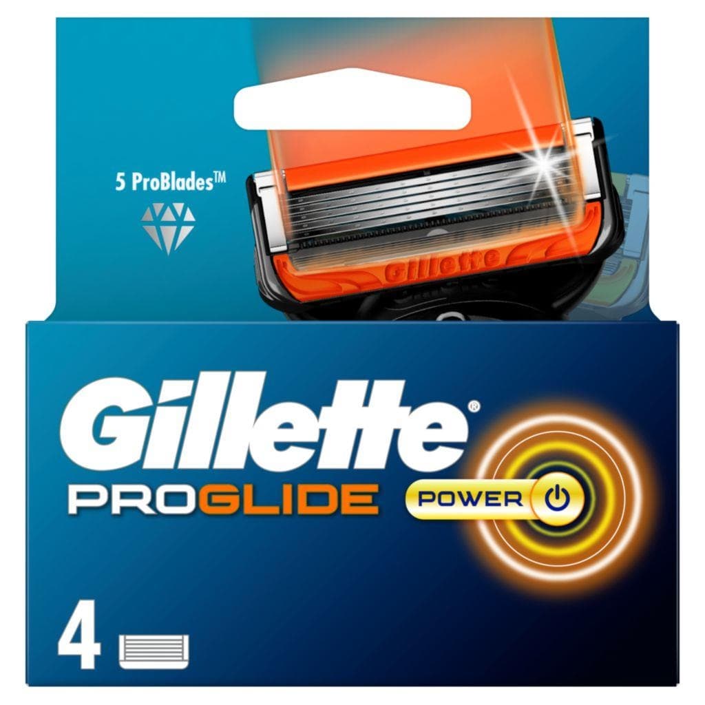 Gillette ProGlide Power Náhradní holicí hlavice pro muže + náhradní holicí hlavice 4 ks