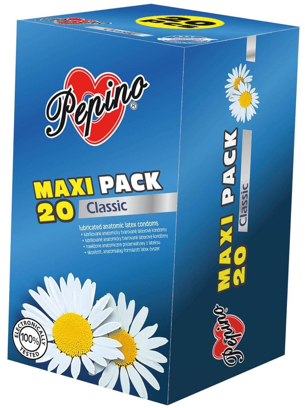 Pepino klasické anatomicky tvarované kondomy z přírodního latexu 20 ks