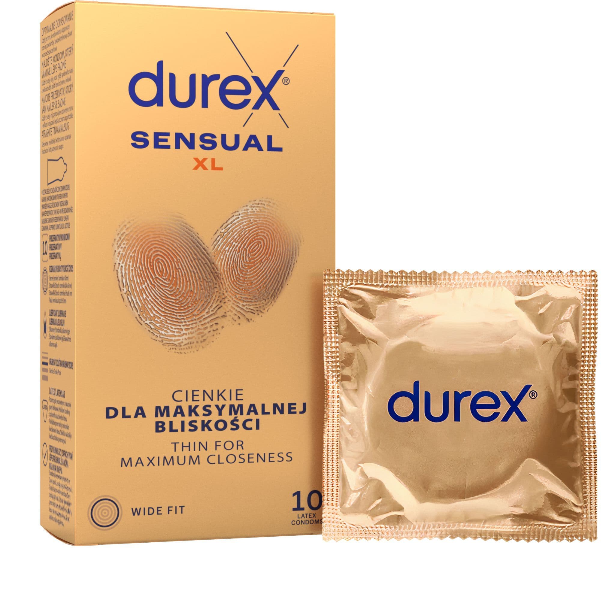 Durex Sensual XL kondomy 10 ks
