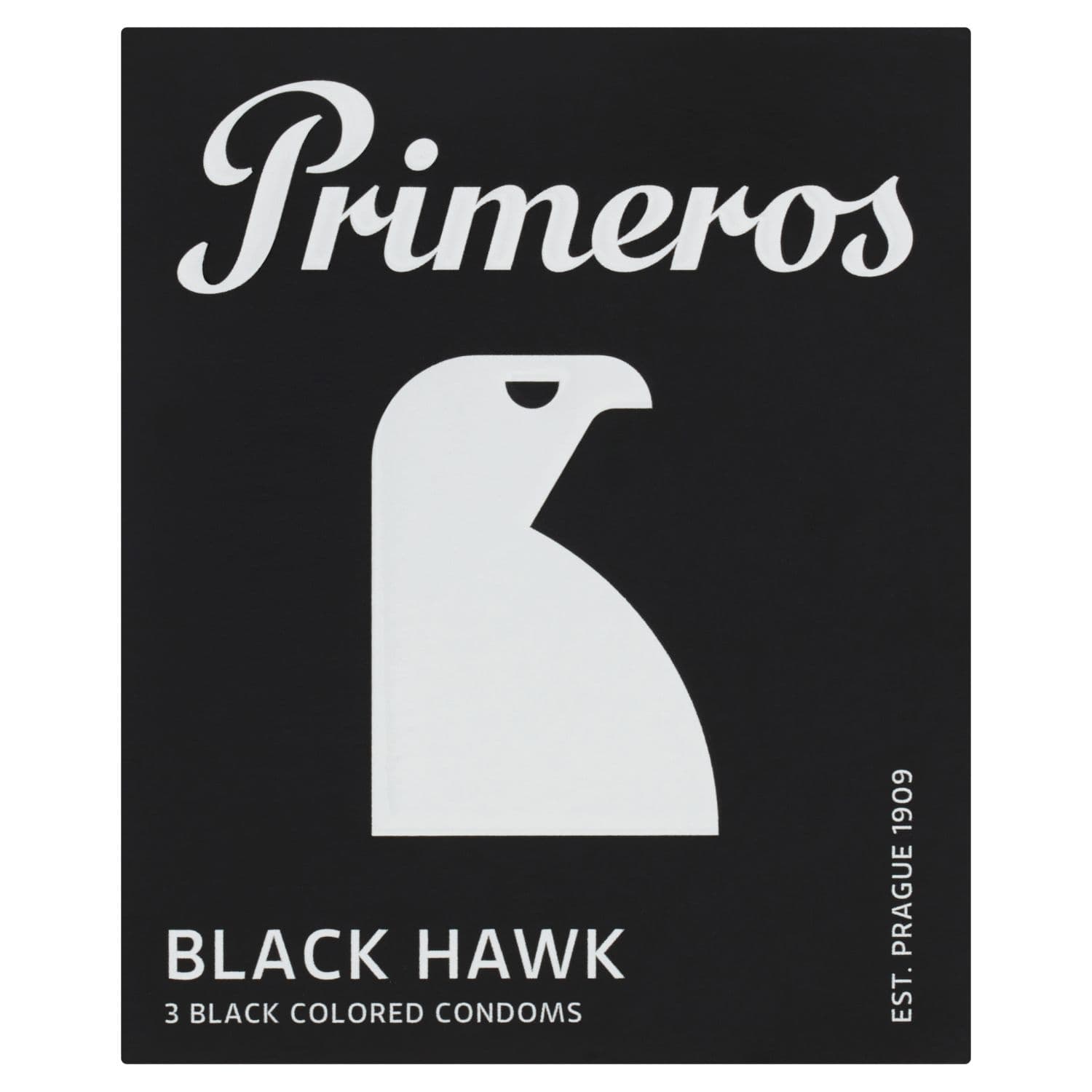 Primeros Black Hawk kondomy černé barvy 3 ks