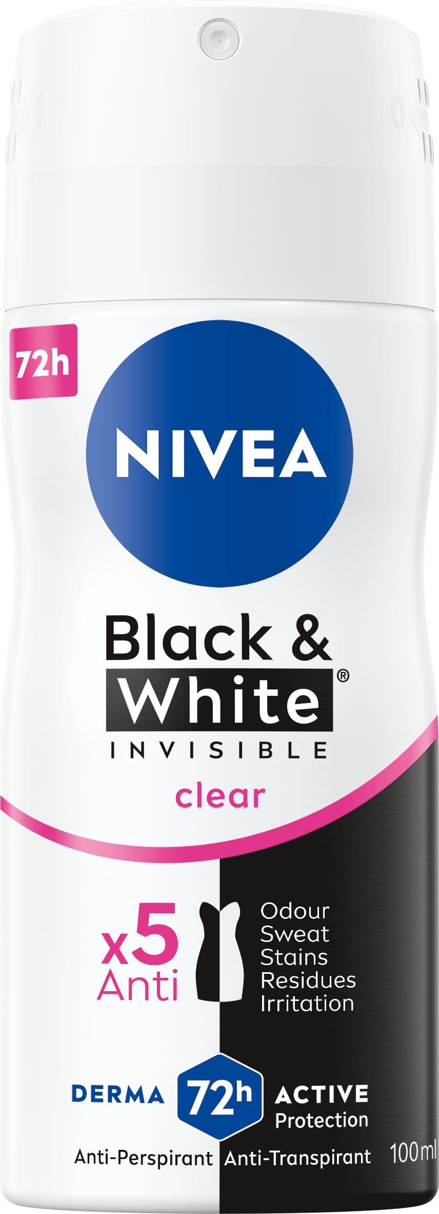 Nivea Sprej AP B&W Invisible Clear 100ml