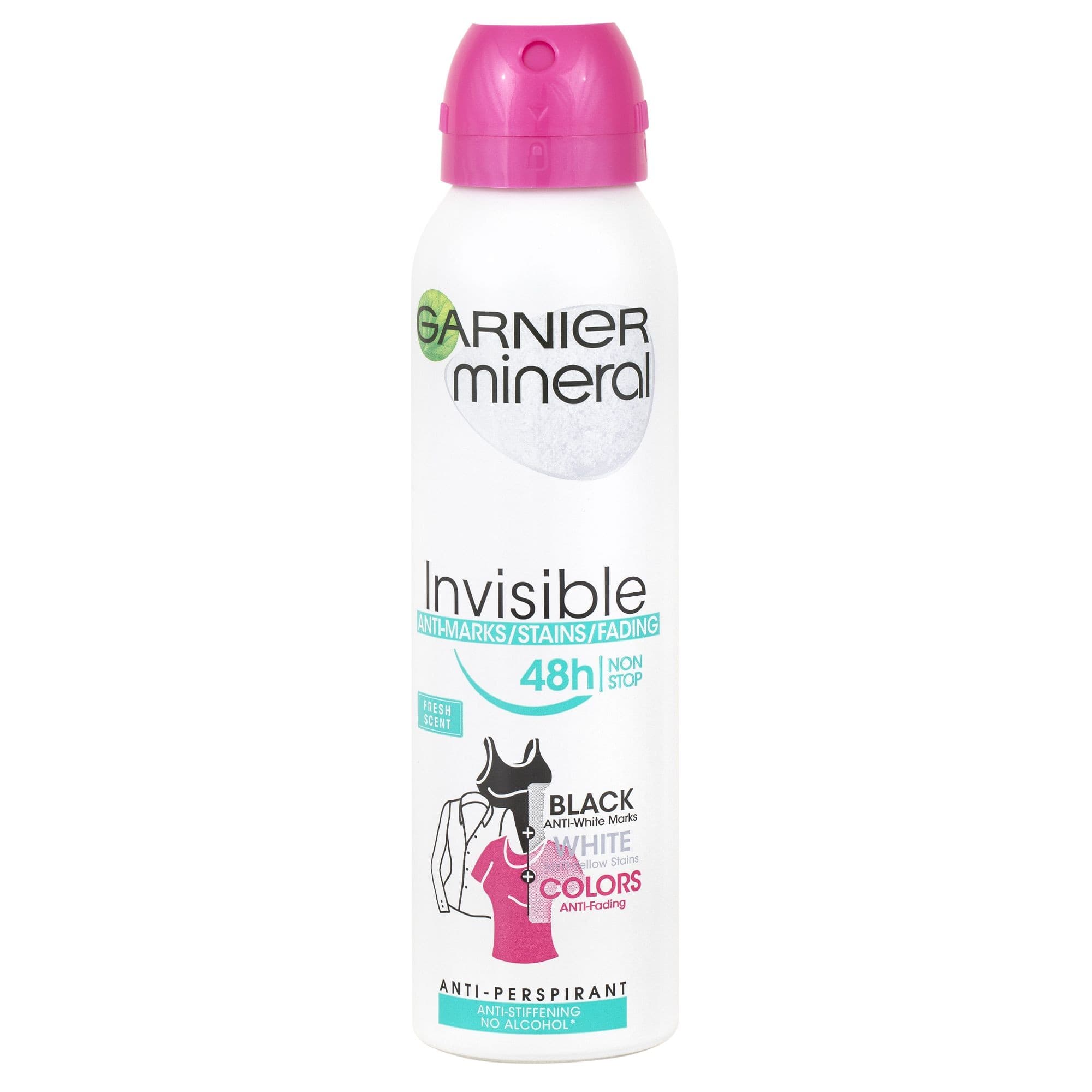 Garnier Mineral Quick Dry Invisible Black White Colors antiperspirant ve spreji 150ml