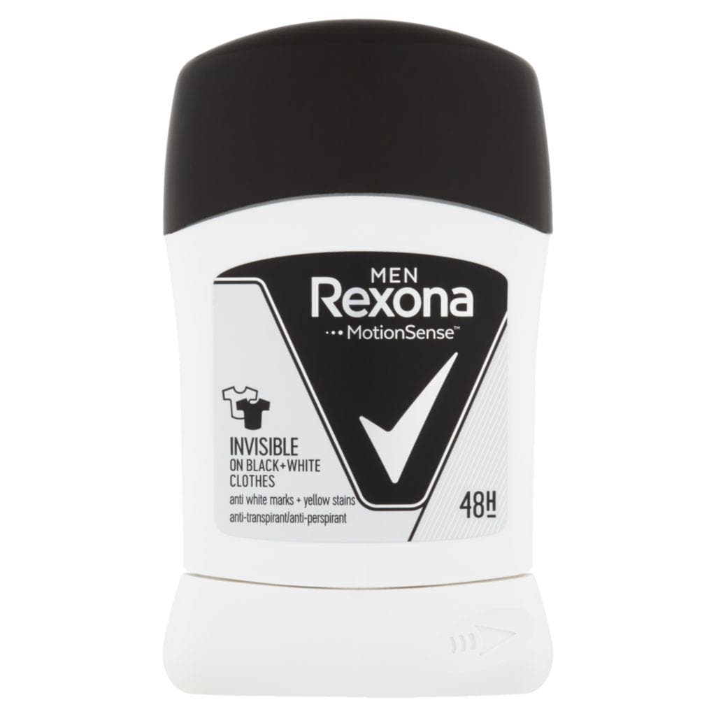 Rexona Men Black + White tuhý antiperspirant Invisible 50 ml